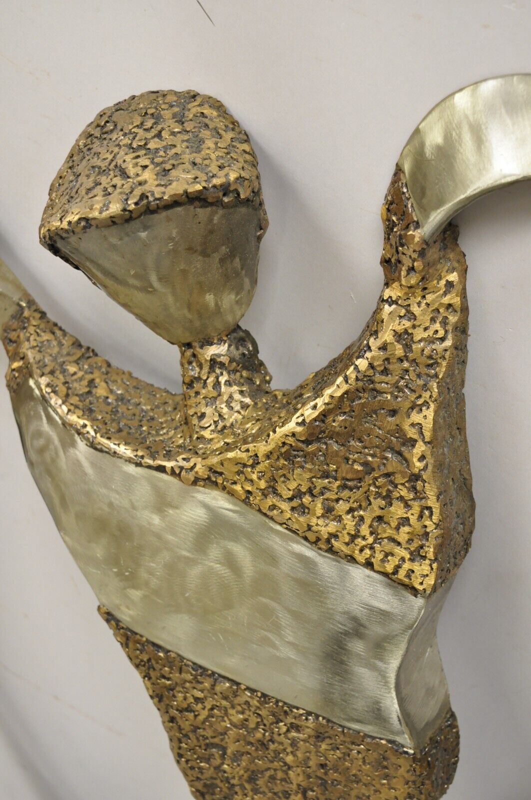 Colbert Collins 1986 Male and Female Dancers Brutalist Wall Sculptures 2 Pc Set