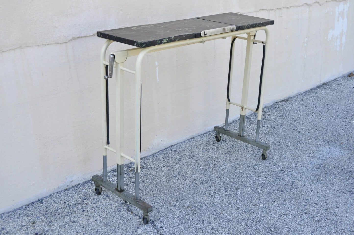 Vintage Art Deco Metal Adjustable Medical Dental Work Drafting Table by Doehler