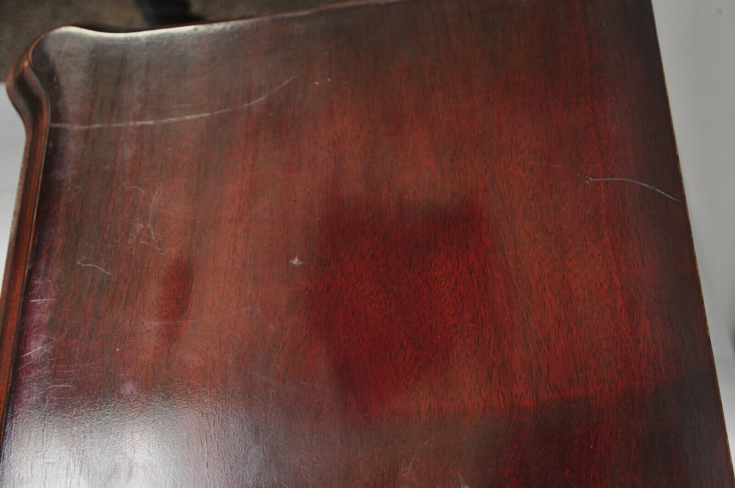 Vtg Mahogany Hollywood Regency Leather Door Nightstands Bedside Tables - a Pair