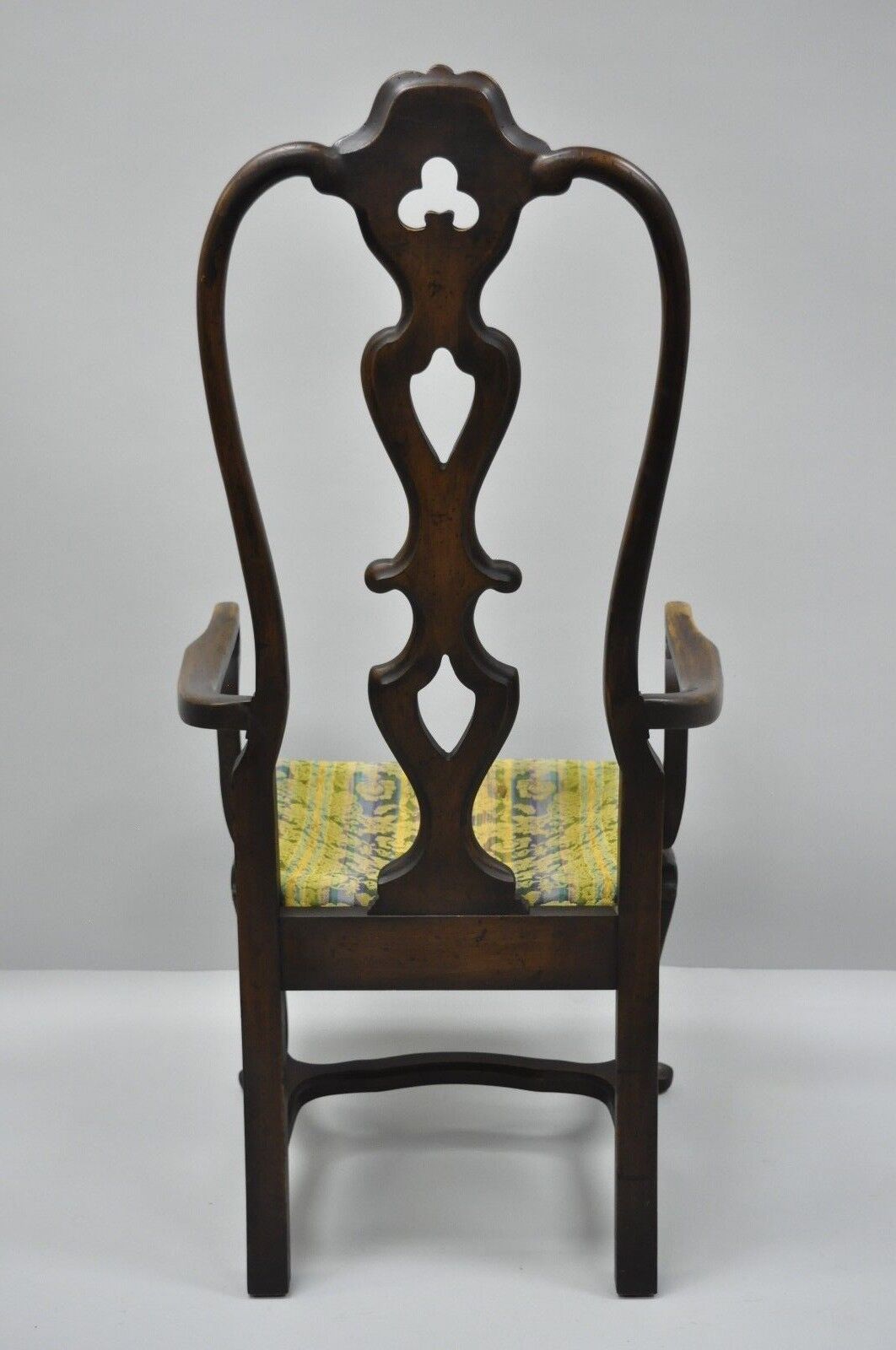 Vintage Italian Baroque Swedish Rococo Style High Back Dining Arm Chairs - Pair