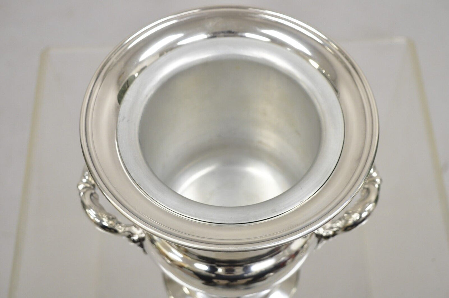 Sheffield USA Silver Plated Ornate Twin Handle Champagne Chiller Ice Bucket