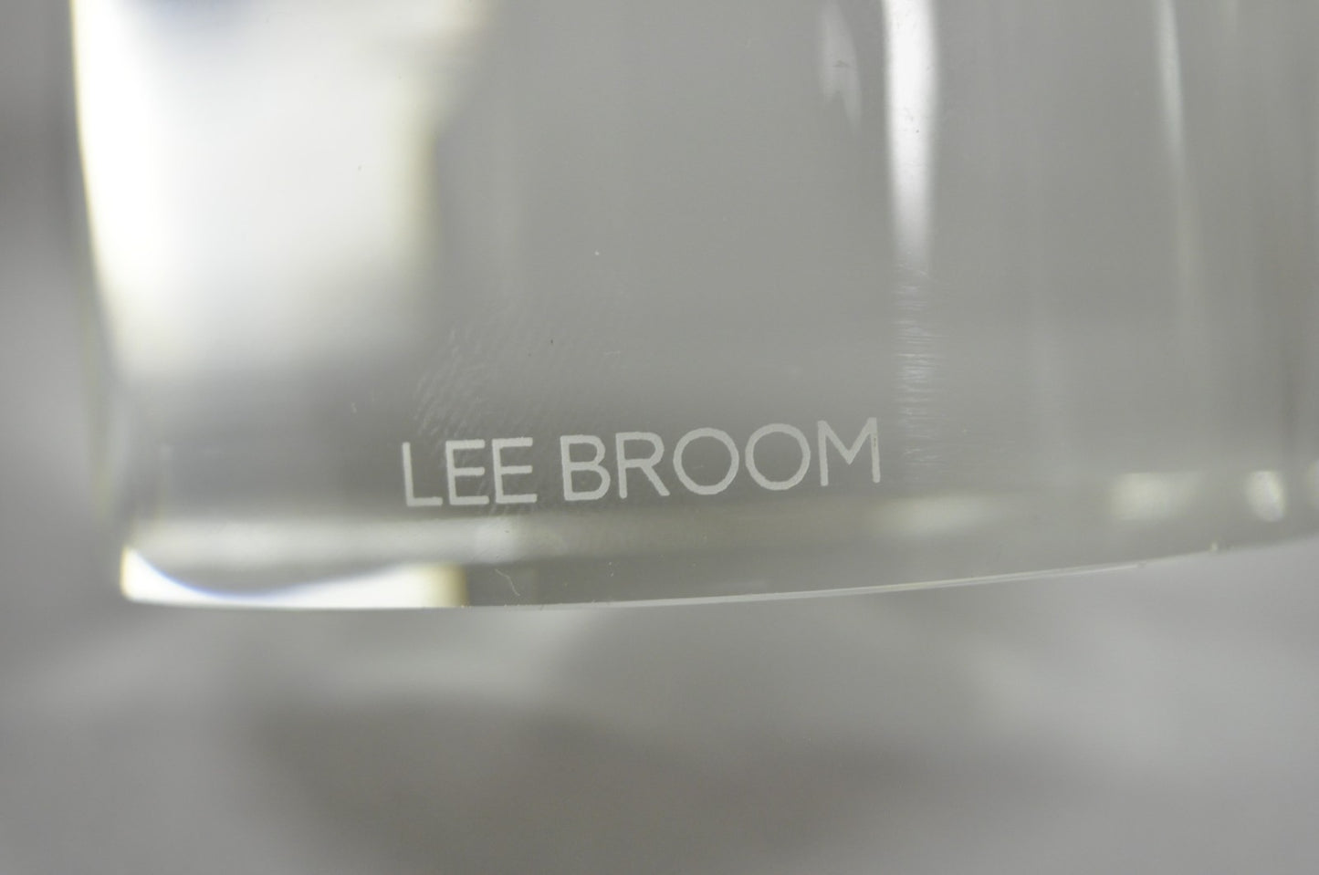 Modern Lee Broom Fulcrum Art Glass 12" Transparent Candlestick