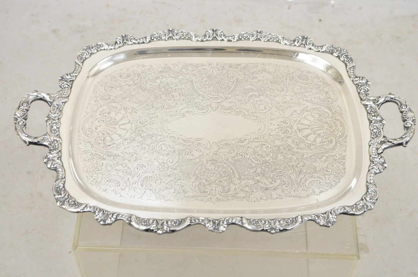 Vintage Poole Silver Co. 5050 EPCA Silver Plated Serving Platter Tray