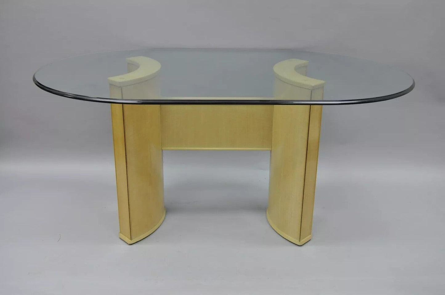 Drexel Heritage Compatibles Art Deco Style Blonde Wood Dining Room Set - 5 Pcs