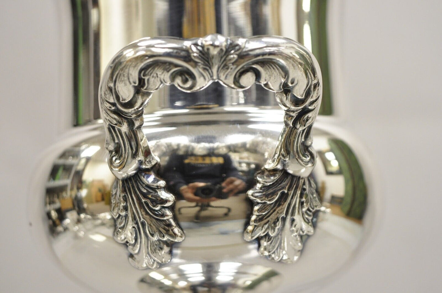 Sheffield USA Silver Plated Ornate Twin Handle Champagne Chiller Ice Bucket