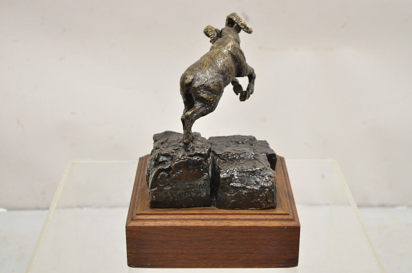 Vintage Wally Shoop 1985 Bronze Ram Bighorn Sheep Sculpture Limited 13/250