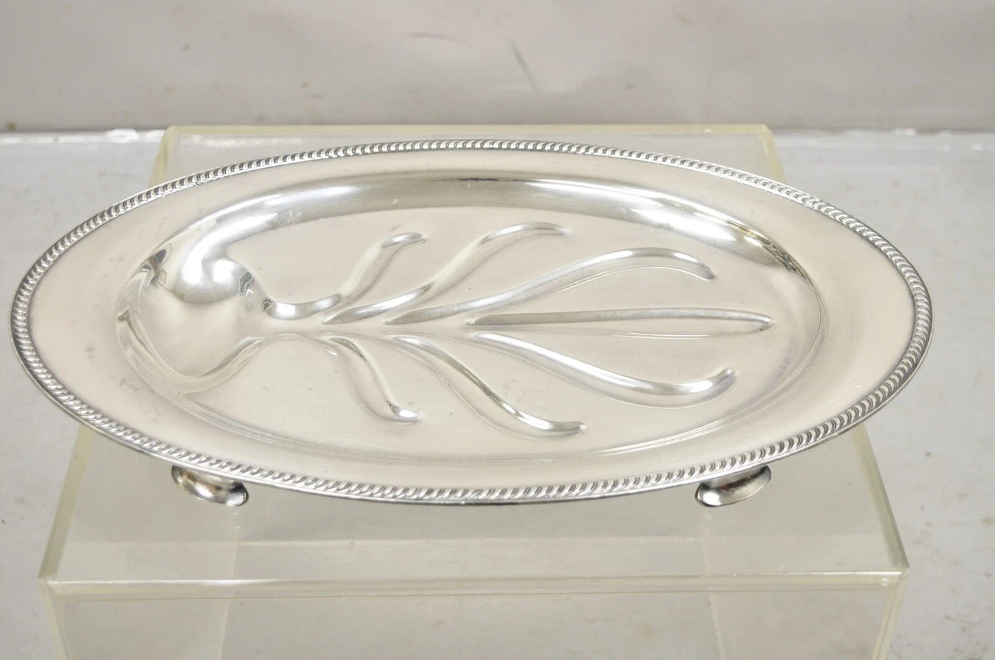 Community Plate English Regency Silver Plated Oval Meat Cutlery Serving Platter