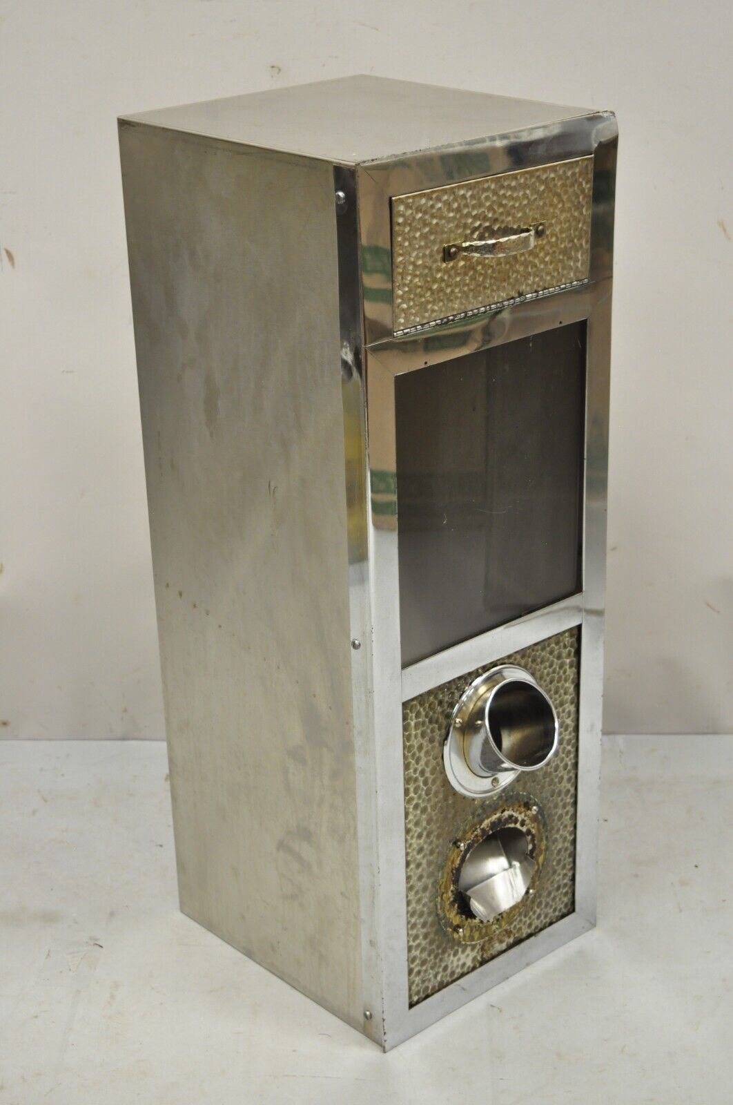 Vintage Stainless Steel Industrial Restaurant Coffee Bean Storage Dispenser
