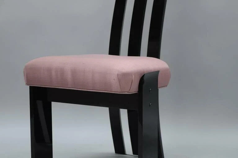 Mid Century Modern Black Lucite Sculptural Dining Chairs by Hill Mfg - Set of 6