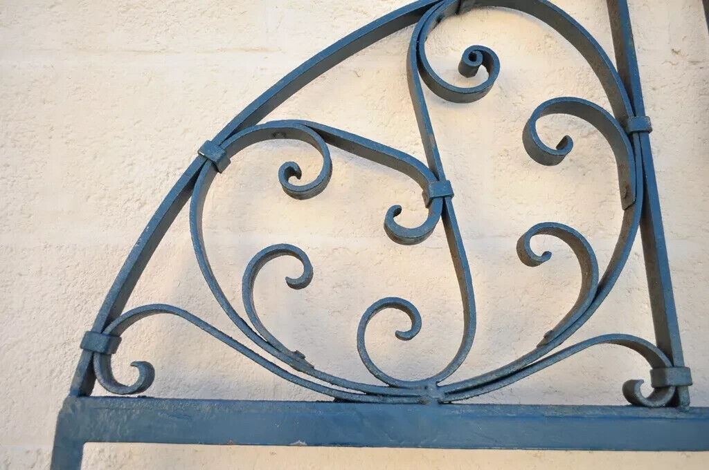 Vintage Wrought Iron Arch Top 90" Full Length Floor Mirror Frame Garden Element