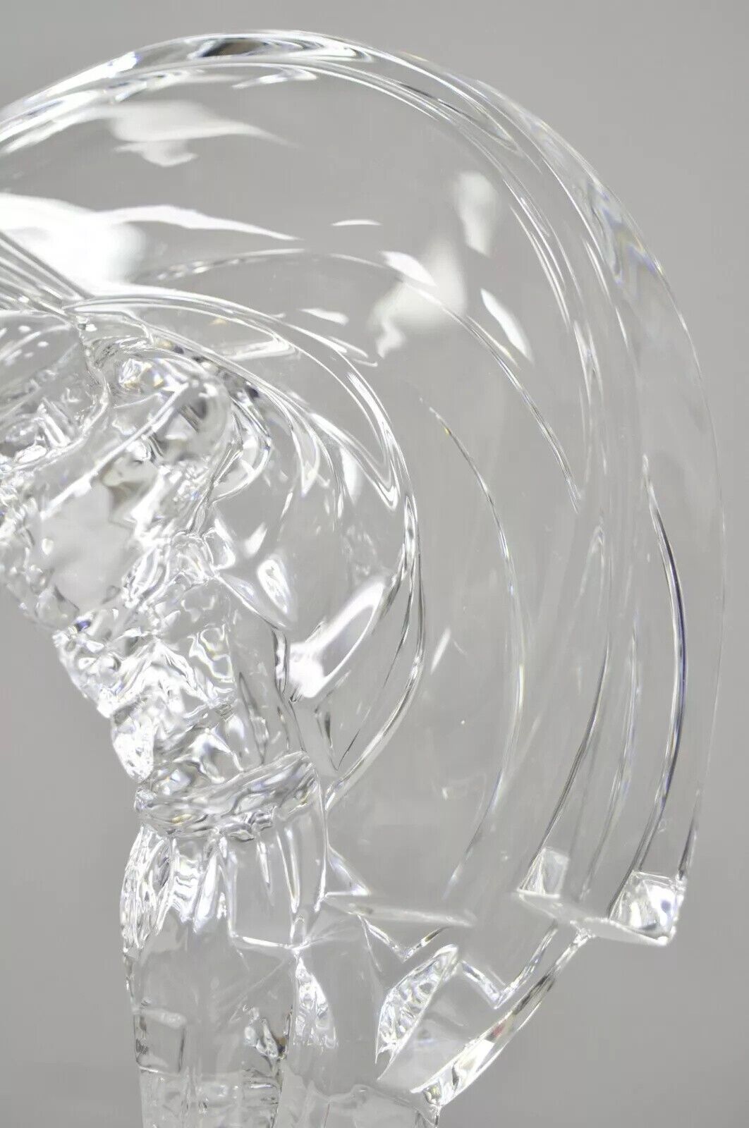 Cristal De Sevres France Crystal 10.5" Glass Golfer Golf Statue Sculpture