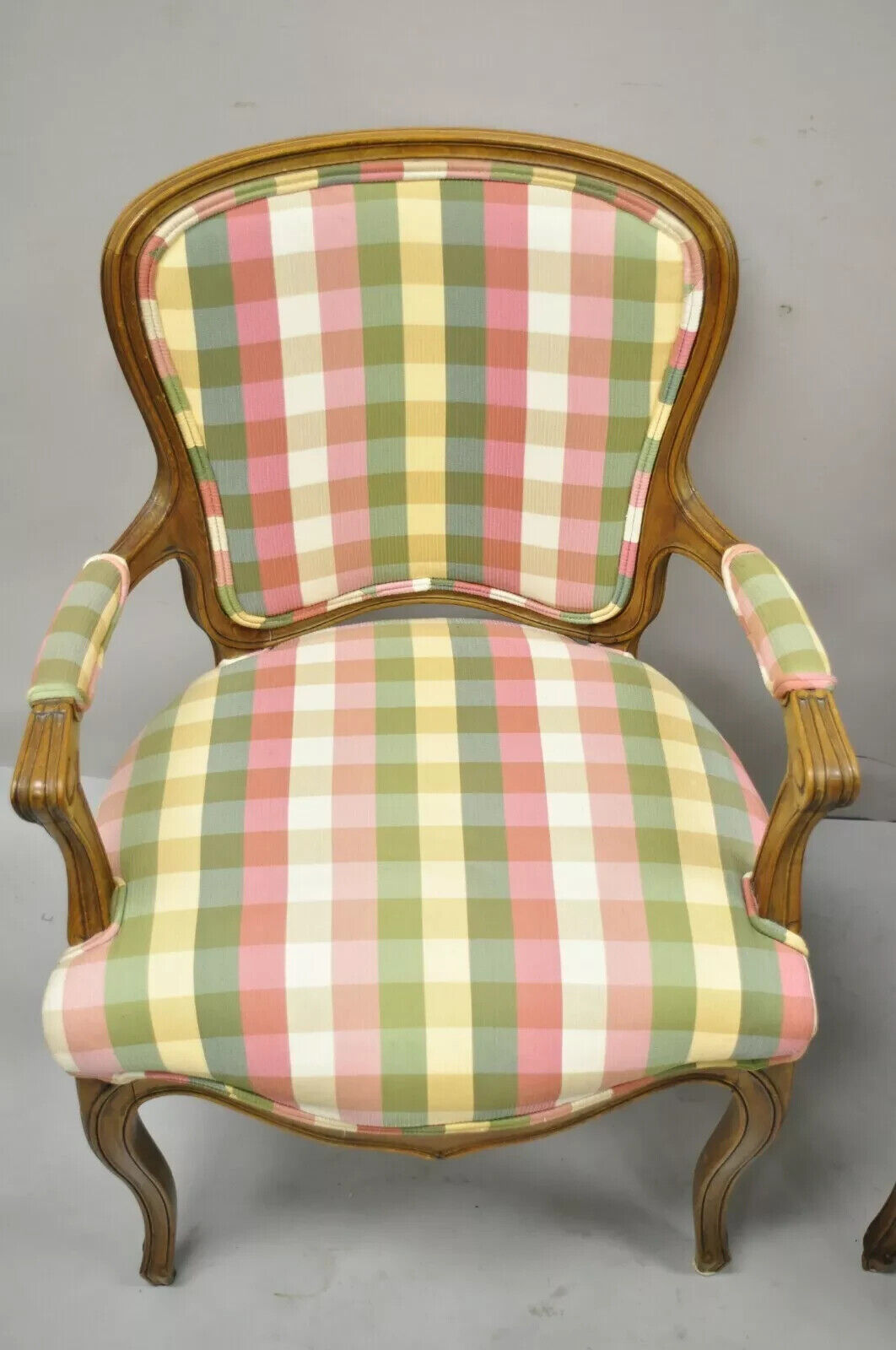 Vintage French Country Provincial Arm Chairs by Simon Loscertales Bona - a Pair