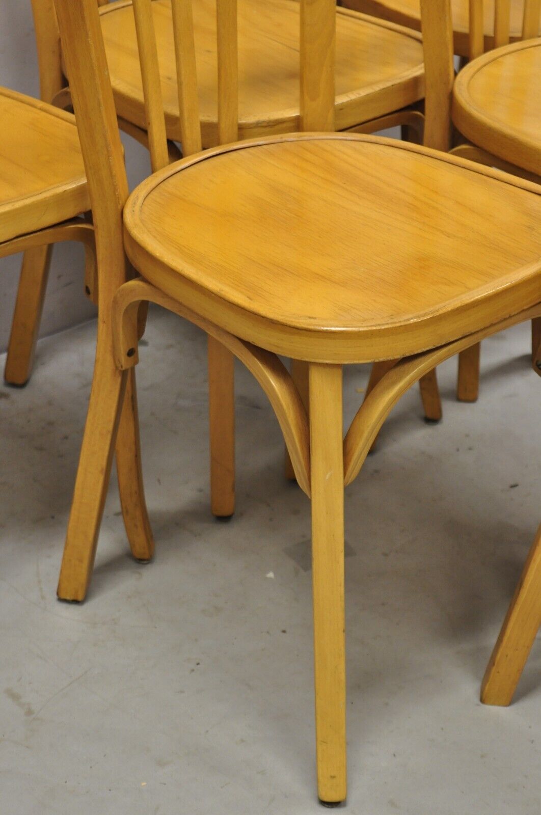 Vintage Baumann 83 Parisian Bistro Bentwood Dining Chairs - Set of 6