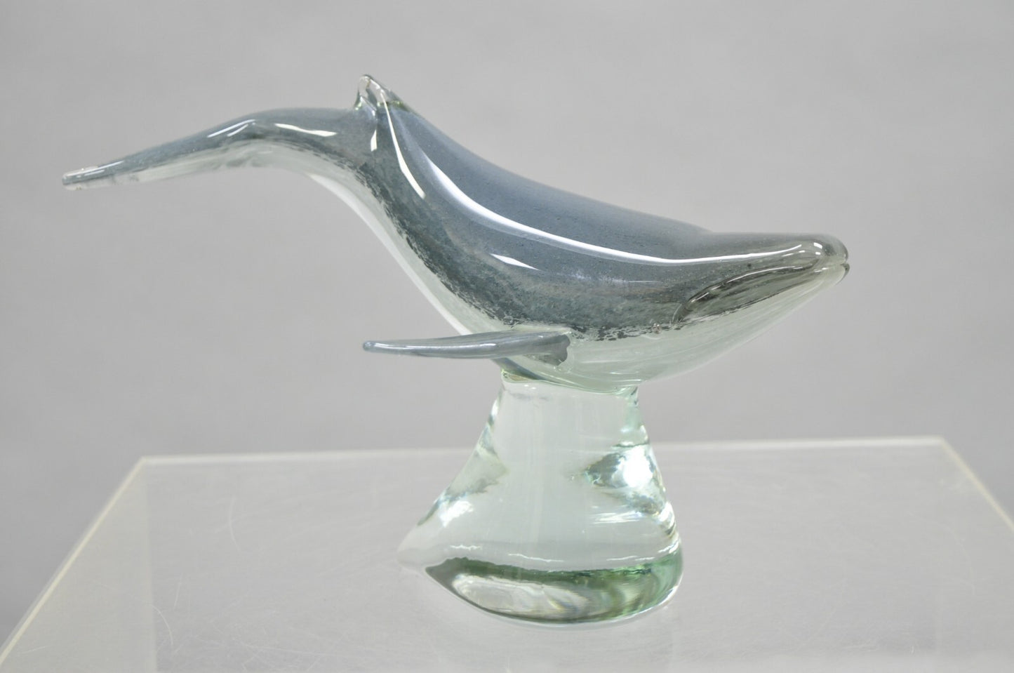 Vinci by Dynasty Glass 12" Modern Humpback Whale Sculpture