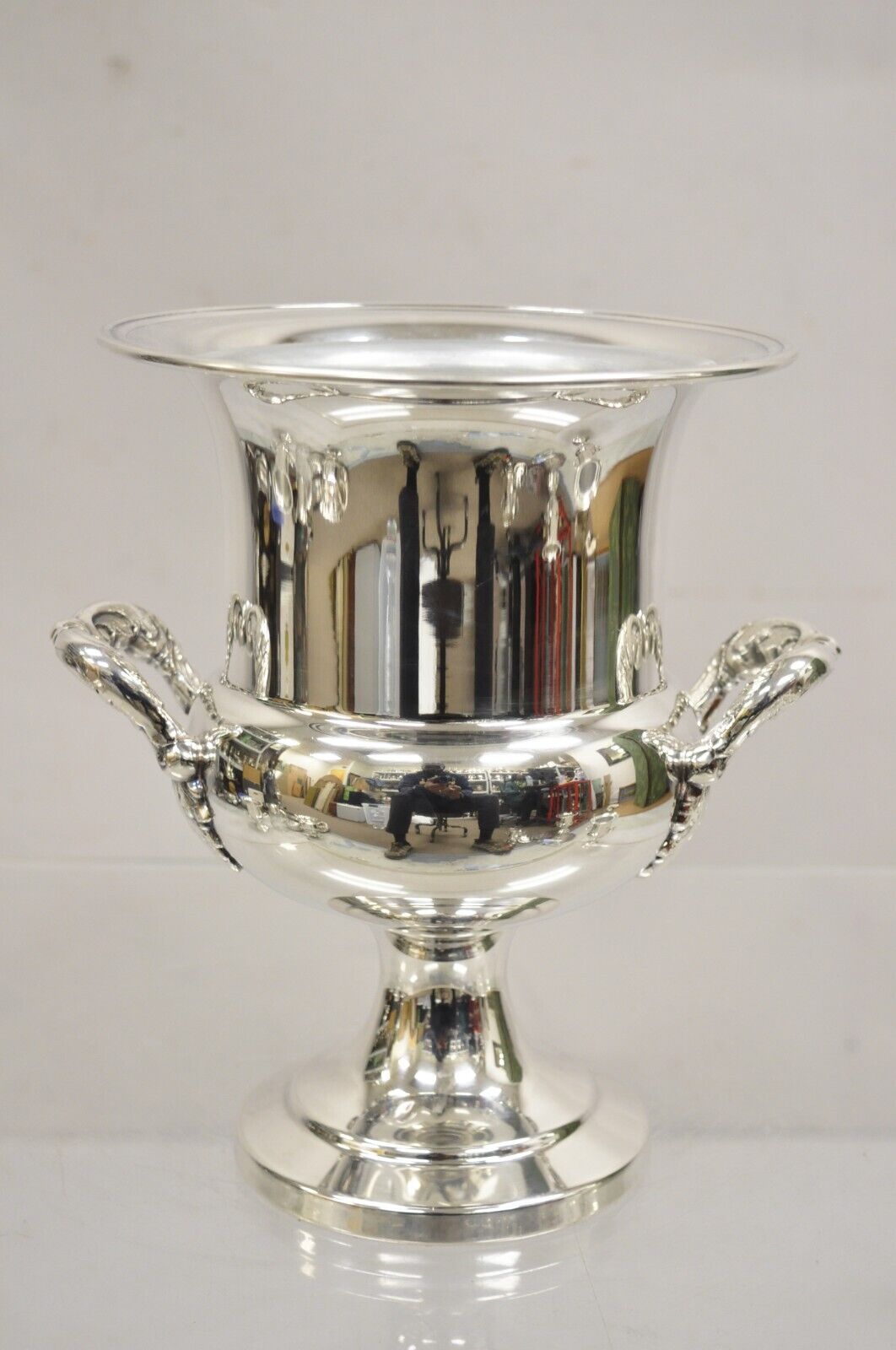 Sheffield USA Silver Plated Ornate Twin Handle Champagne Chiller Ice Bucket