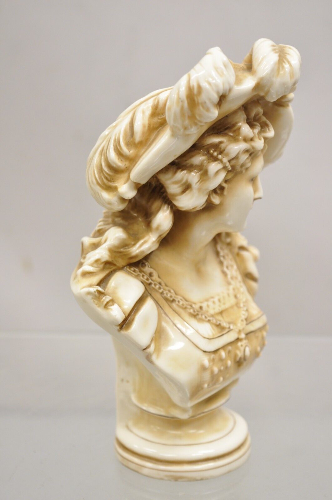 Vintage Royal Rudolstadt Small 8" Ceramic Porcelain Bust Figurine Statue