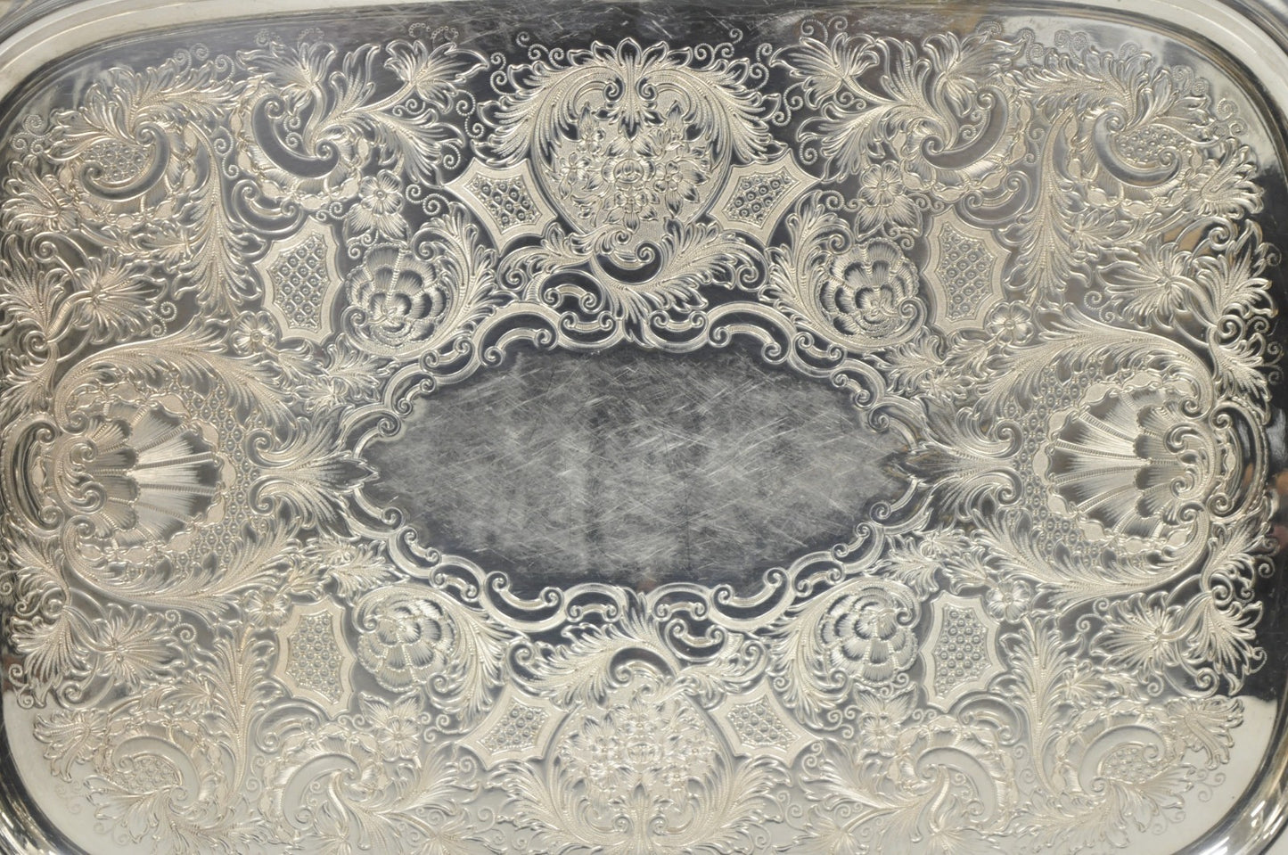 Vintage 1847 Rogers Bros "Remembrance" 9892 Silver Plated Serving Platter Tray