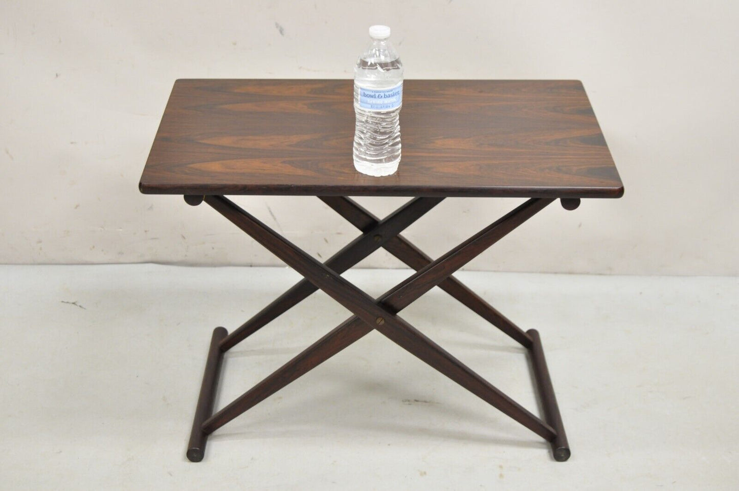 Knud Andersen Mid Century Modern Danish Rosewood Folding Side Table for Aarhus