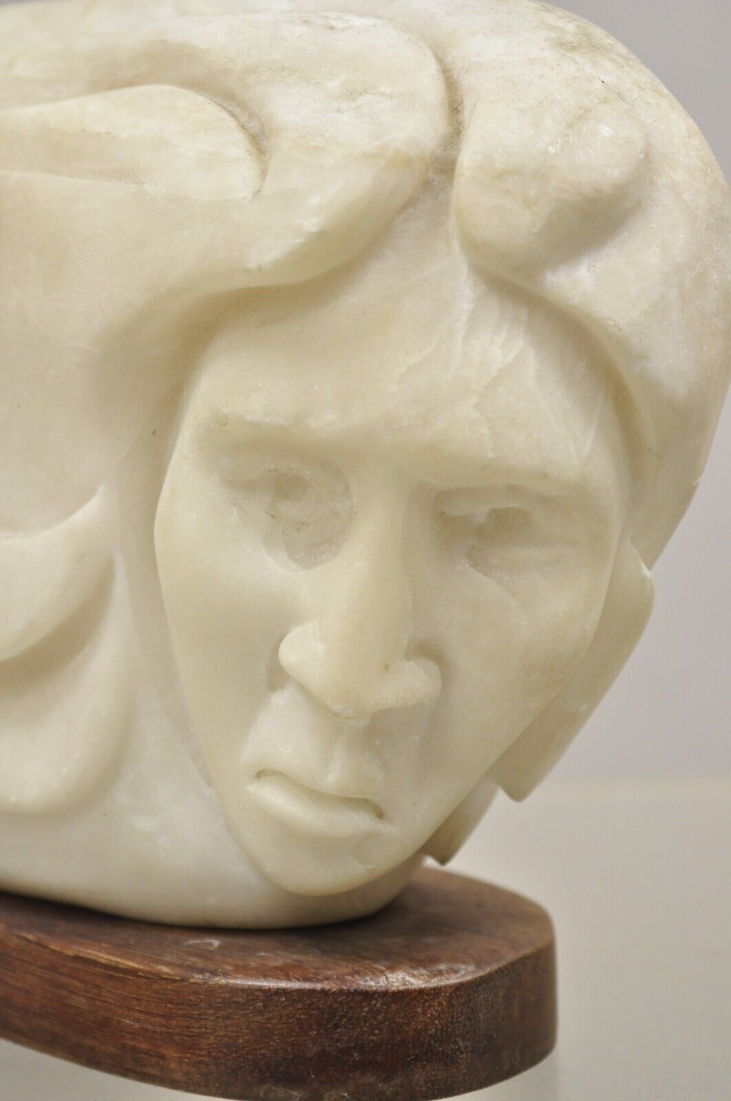 Vintage Bud Miller 1989 Native American Carved Alabaster Double Sided Sculpture