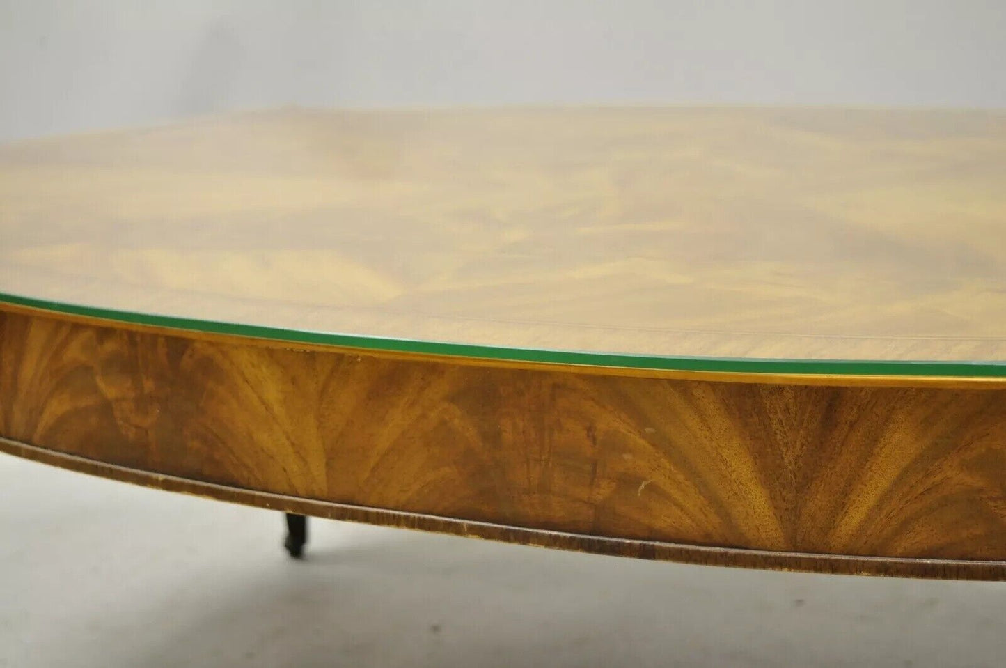 Heirloom Weiman Regency Style Flamed Mahogany One Drawer Coffee Table on Casters