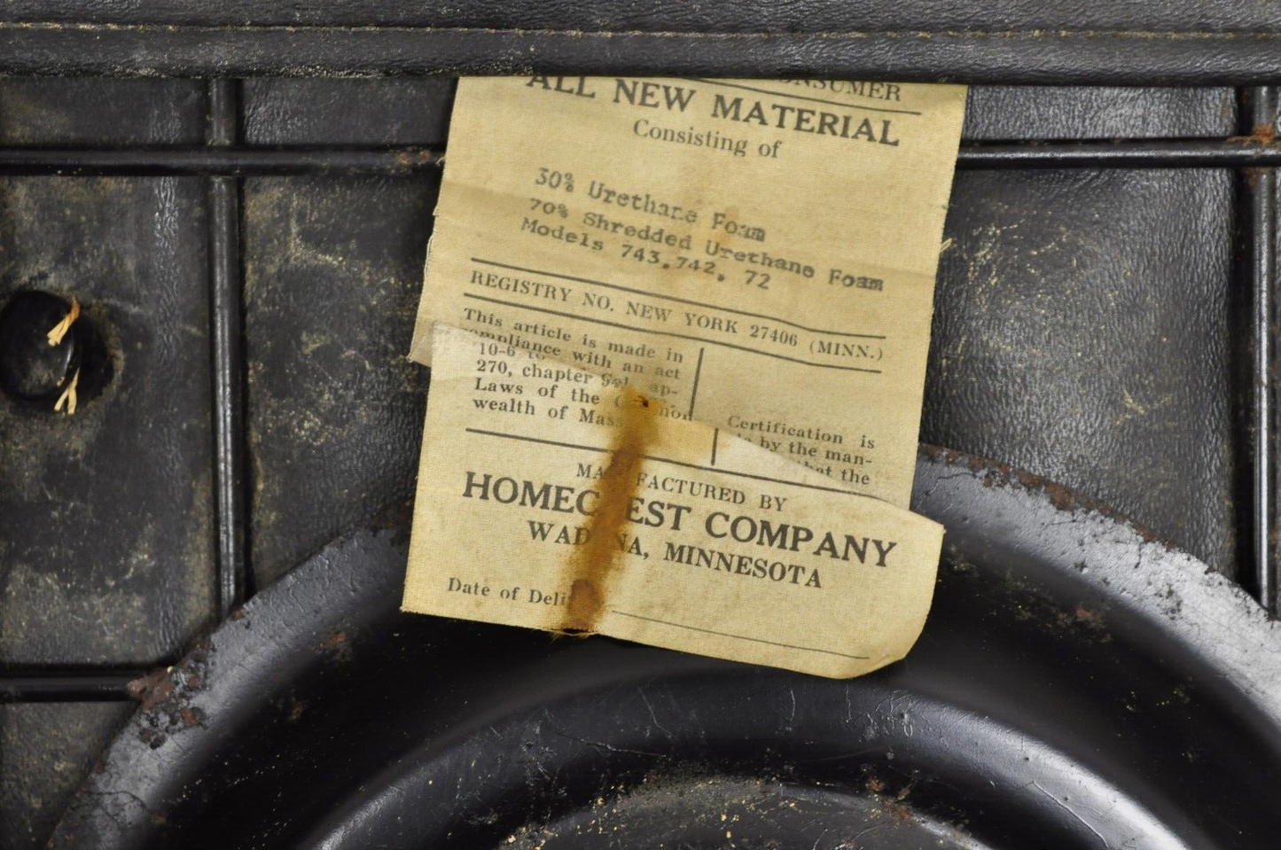 Homecrest Bottemiller Mid Century Modern Swivel Iron Lounge Chair & Ottoman