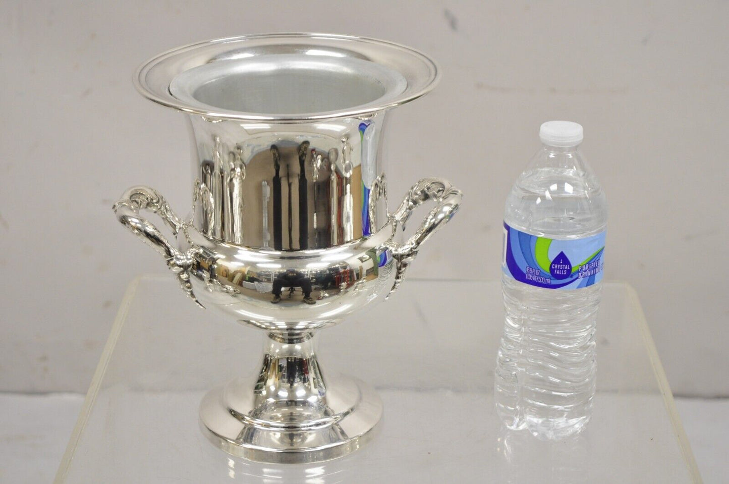 Sheffield USA Silver Plated Ornate Twin Handle Champagne Chiller Ice Bucket