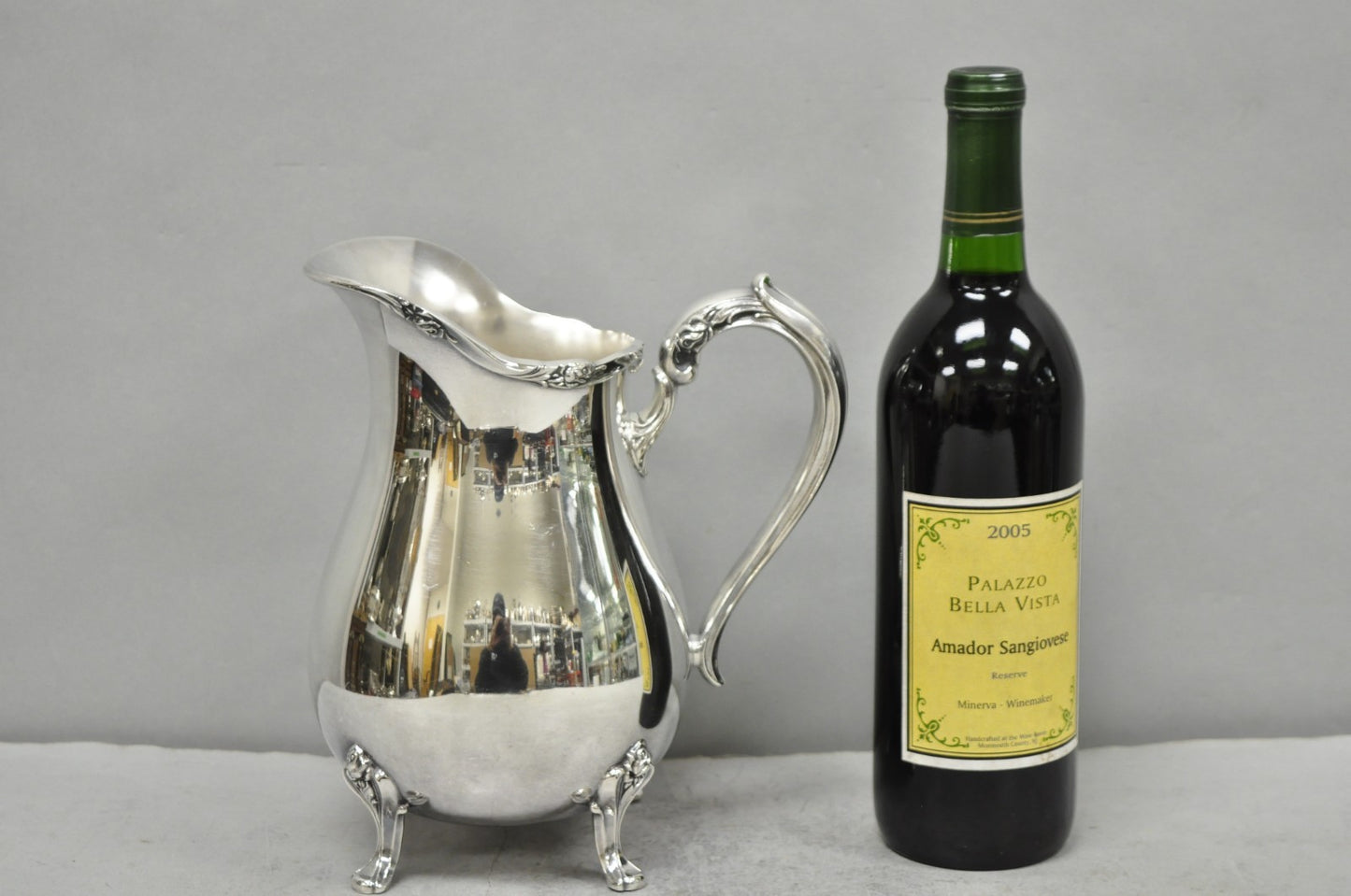 Vintage Webster Wilcox "Sylvia" Silver Plated Bulbous Footed Water Pitcher