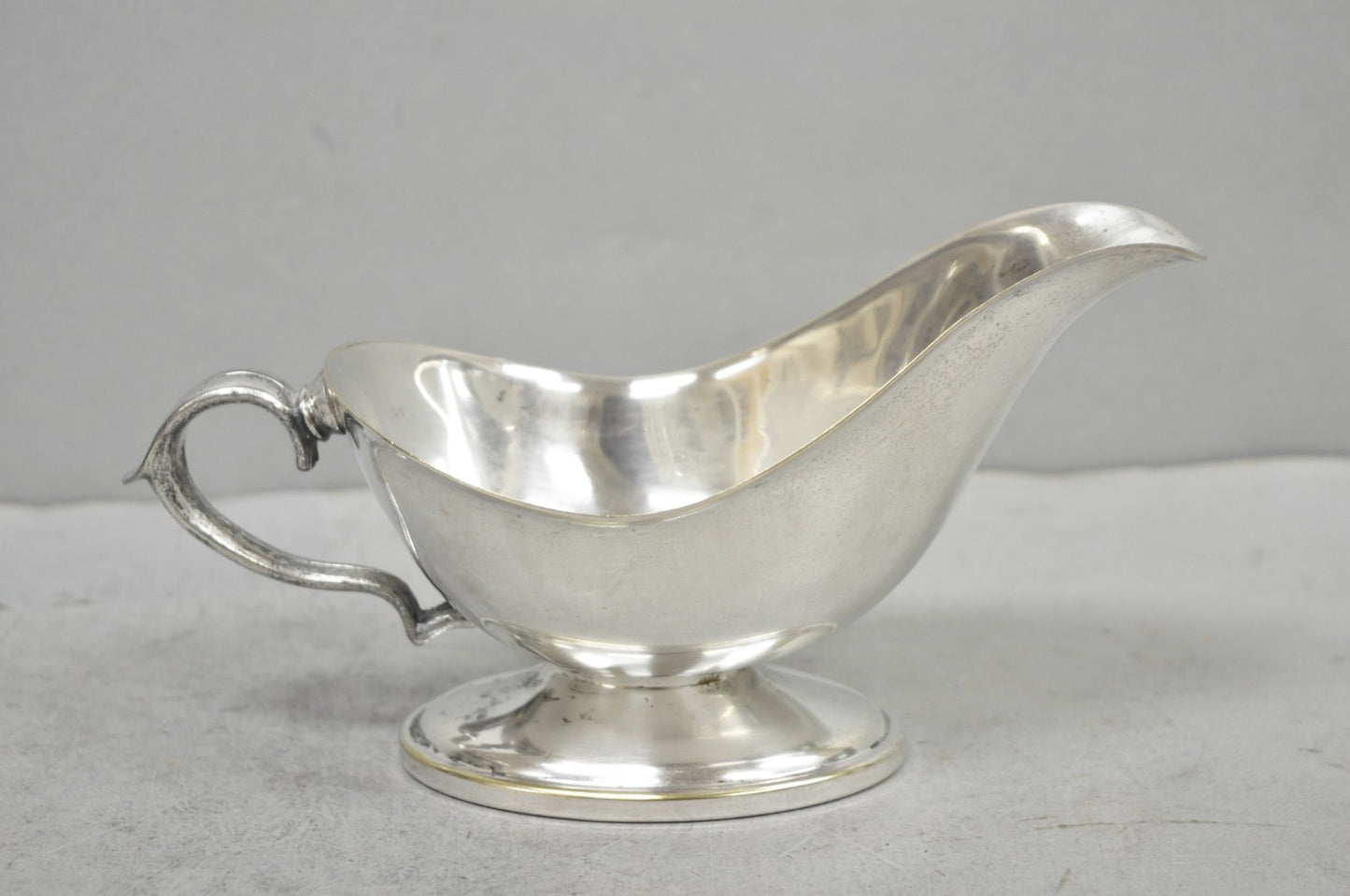 Vintage Victorian Silver Plated Trophy Cup Sauce Gravy Boat with Handle