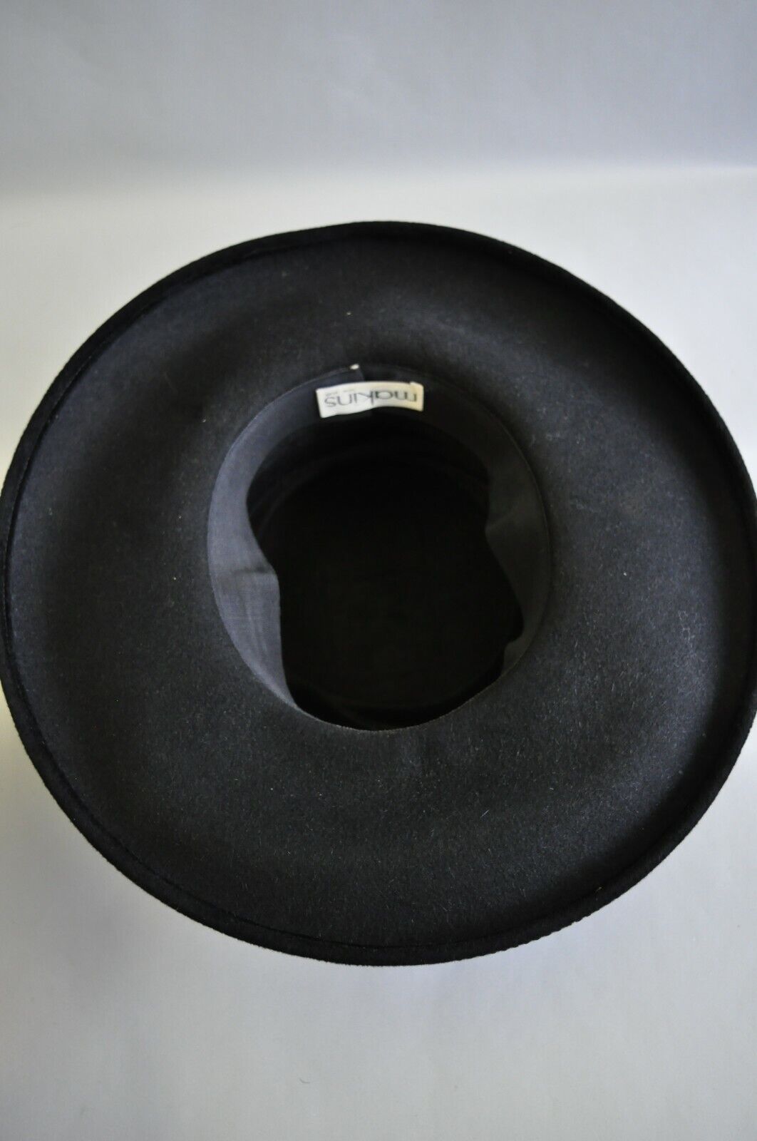 Vintage Makins New York Black Rhinestone Bow Wide Brim Church Derby Ladies Hat