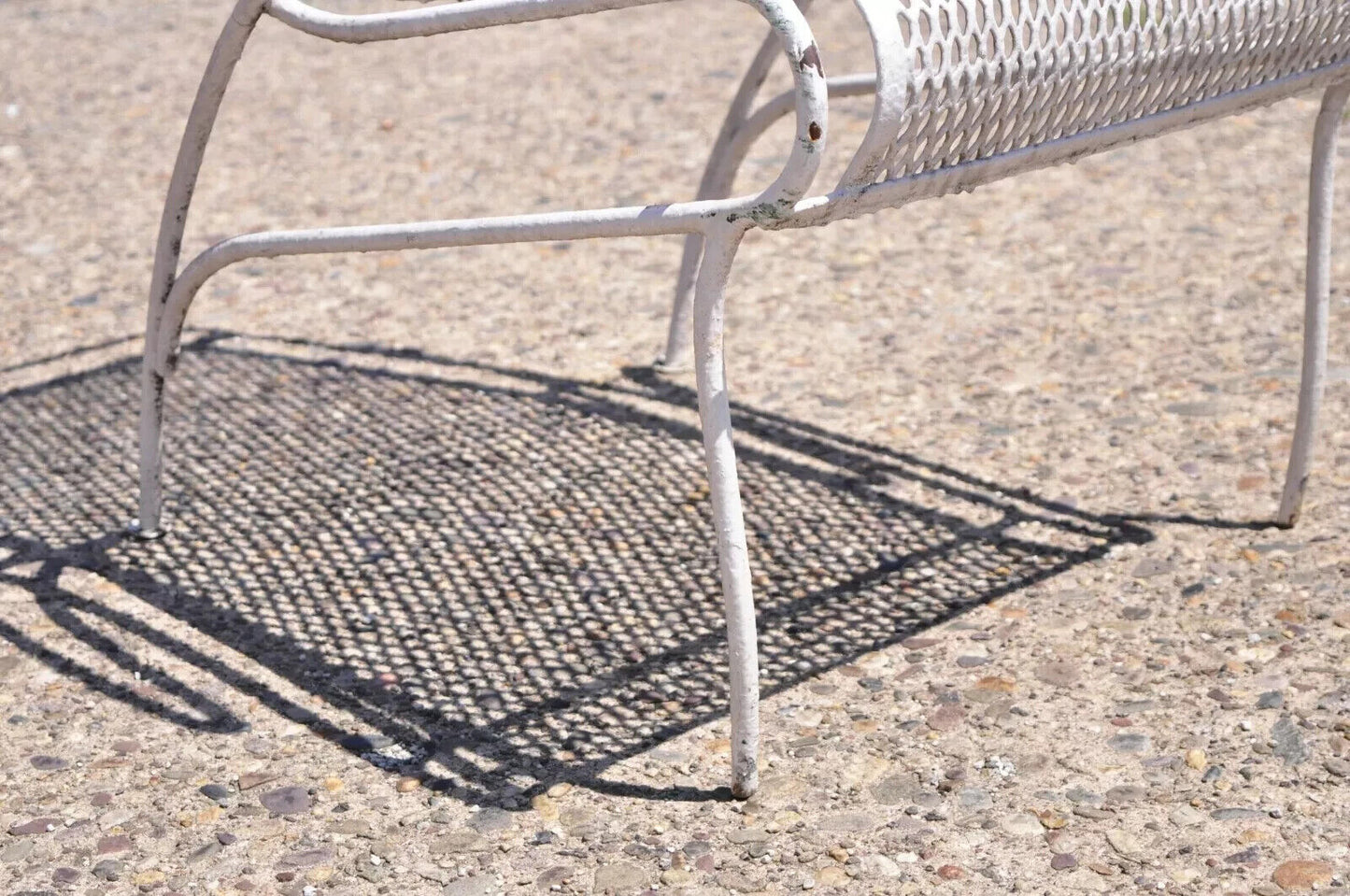Vintage Russell Woodard Sculptura Mid Century Wrought Iron Patio Arm Chair