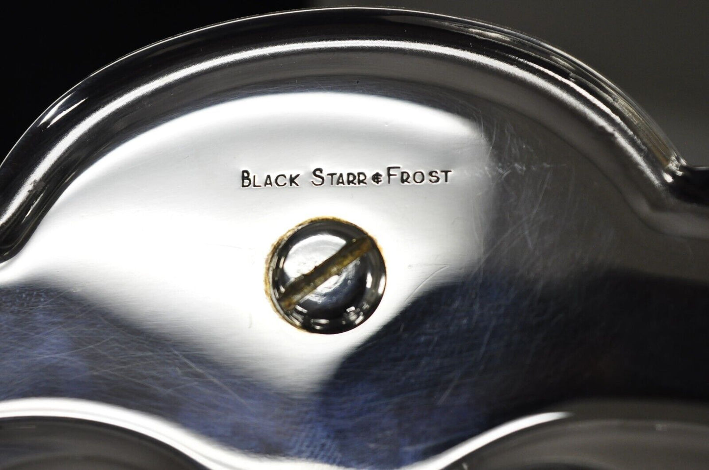 Black Starr & Frost Silver Plated Clam Shell Seafood Cocktail Serving Platter
