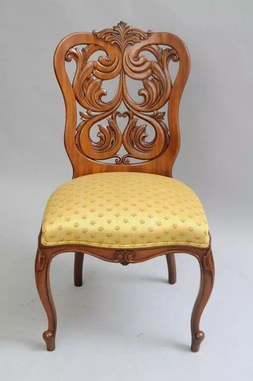 Antique Victorian Laminated Walnut Scroll Slipper Chair Attr. John Belter