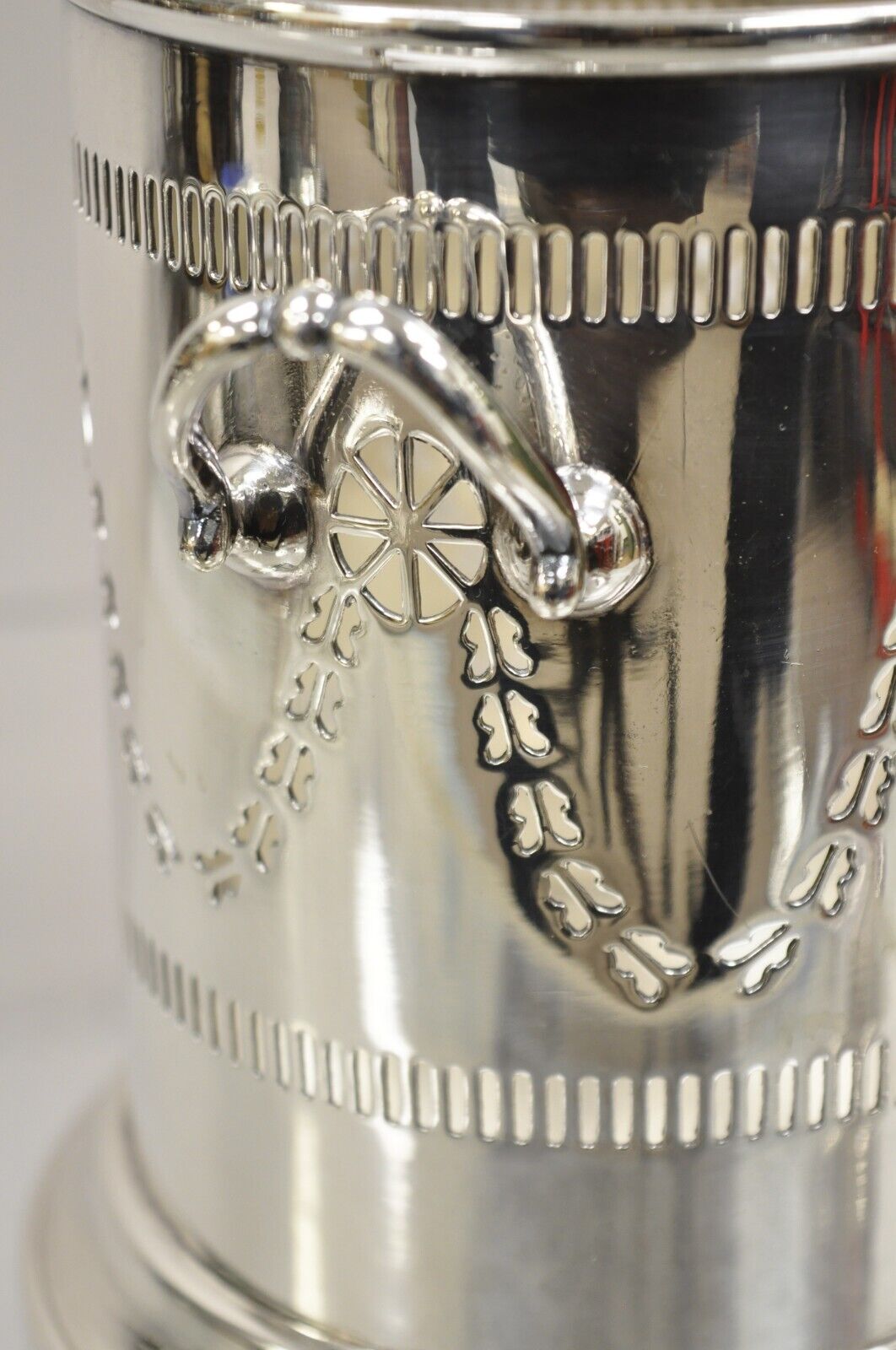 Vintage M. Bros English Edwardian Silver Plated Wine Champagne Bottle Coaster