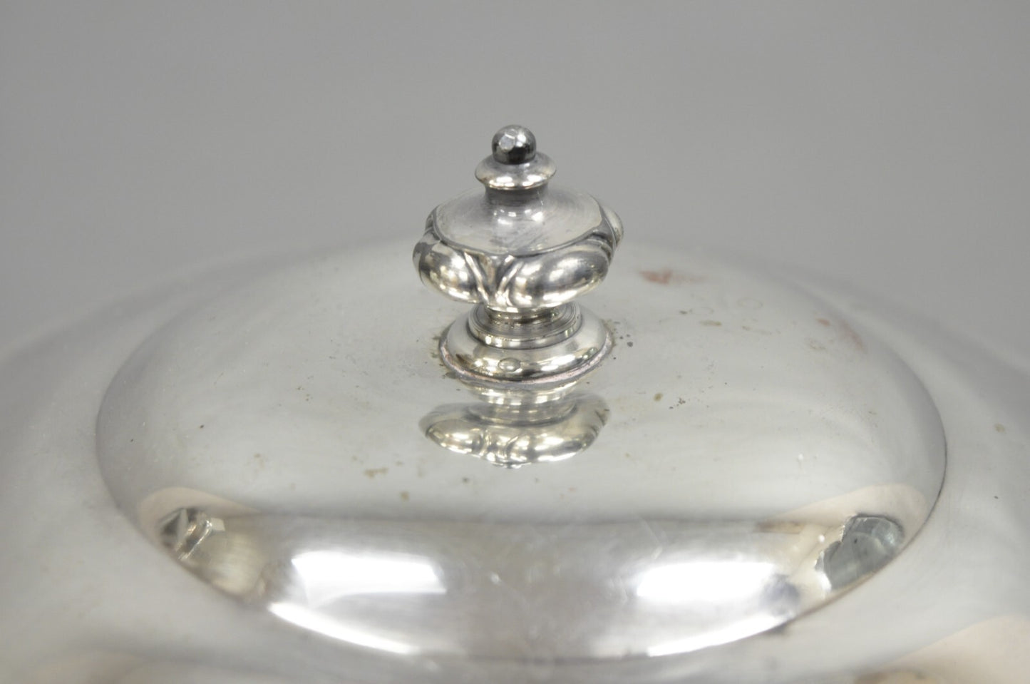 Vintage English Regency Silver Plated Lion Head Lidded Ice Bucket by Poole