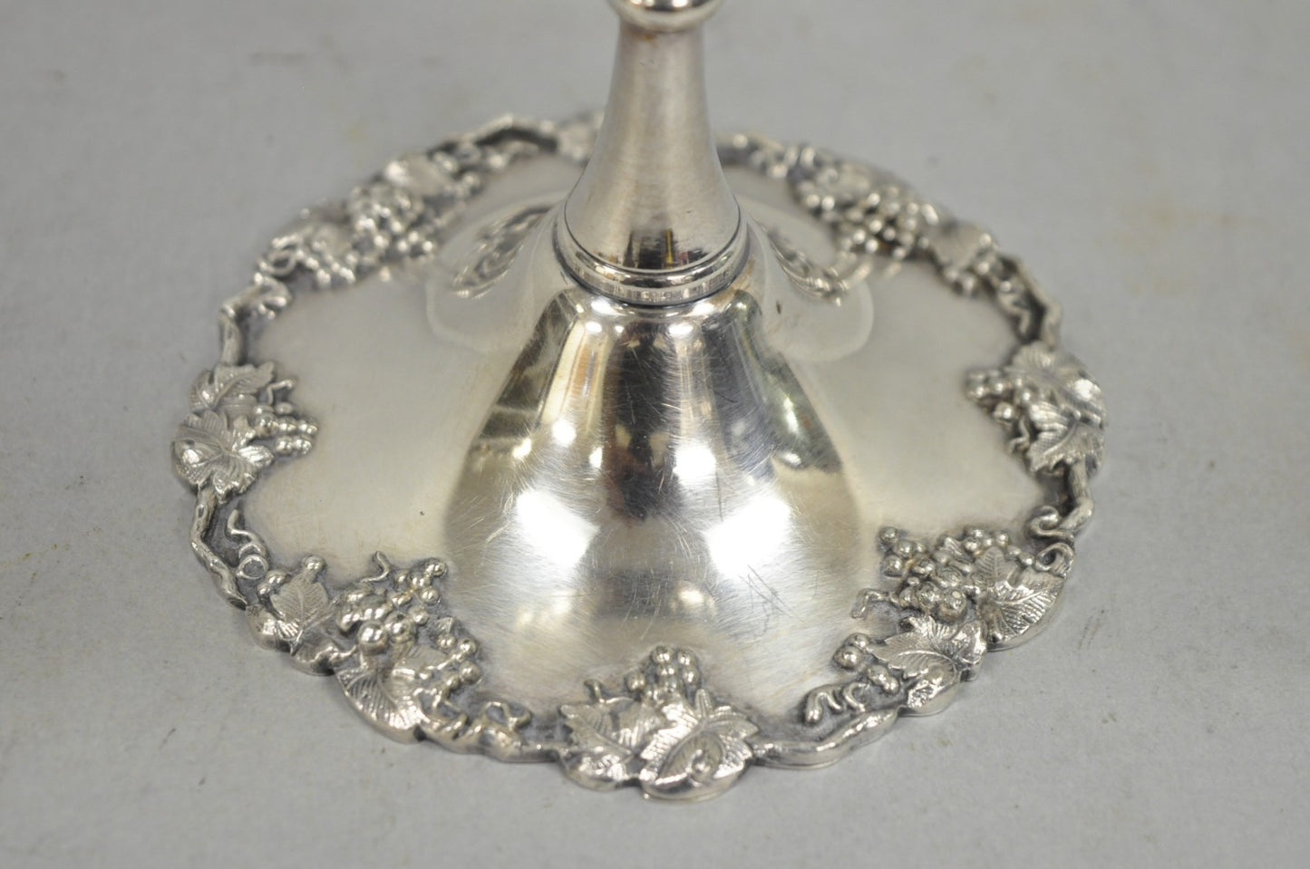 Victorian Silver Plated Grapevine Repousse Pedestal Candy Nut Dish by Barbour