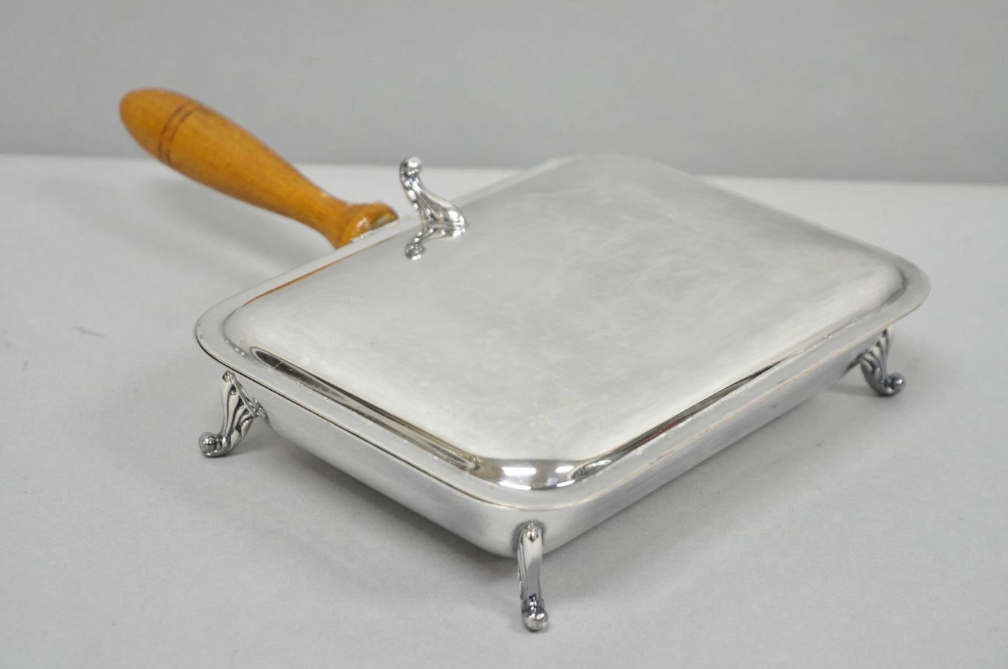 Vintage Victorian Silver Plated Crumb Catcher Table Butler by SF Co