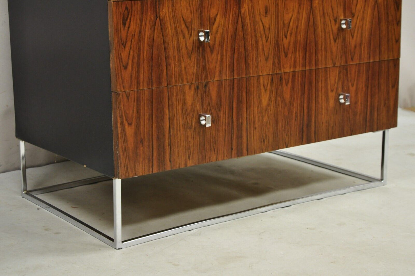 Vintage Rougier Mid Century Danish Modern Rosewood Wardrobe Tall Chest Dresser