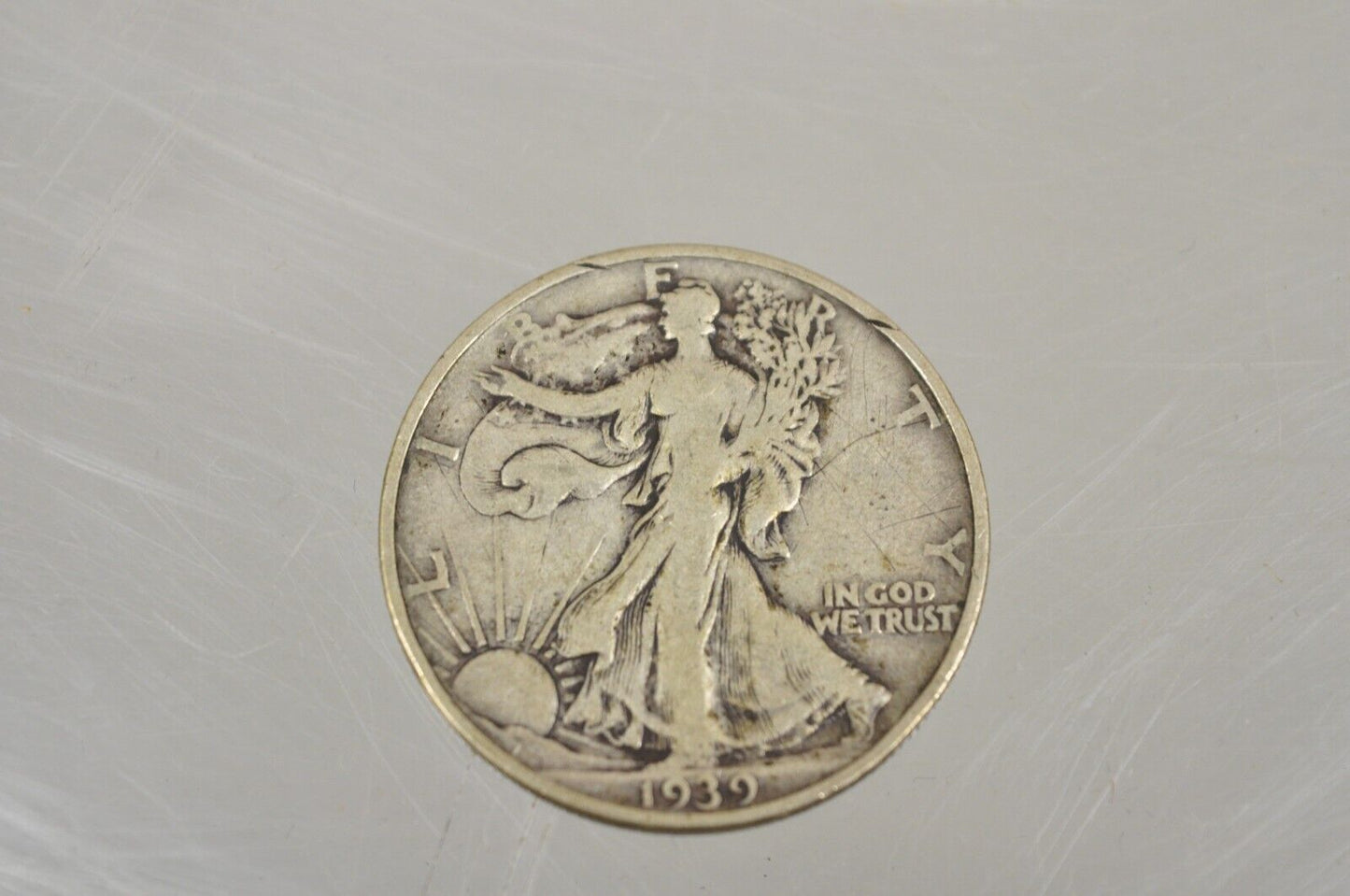 1939-D Liberty Walking Liberty Silver Circulated Half Dollar