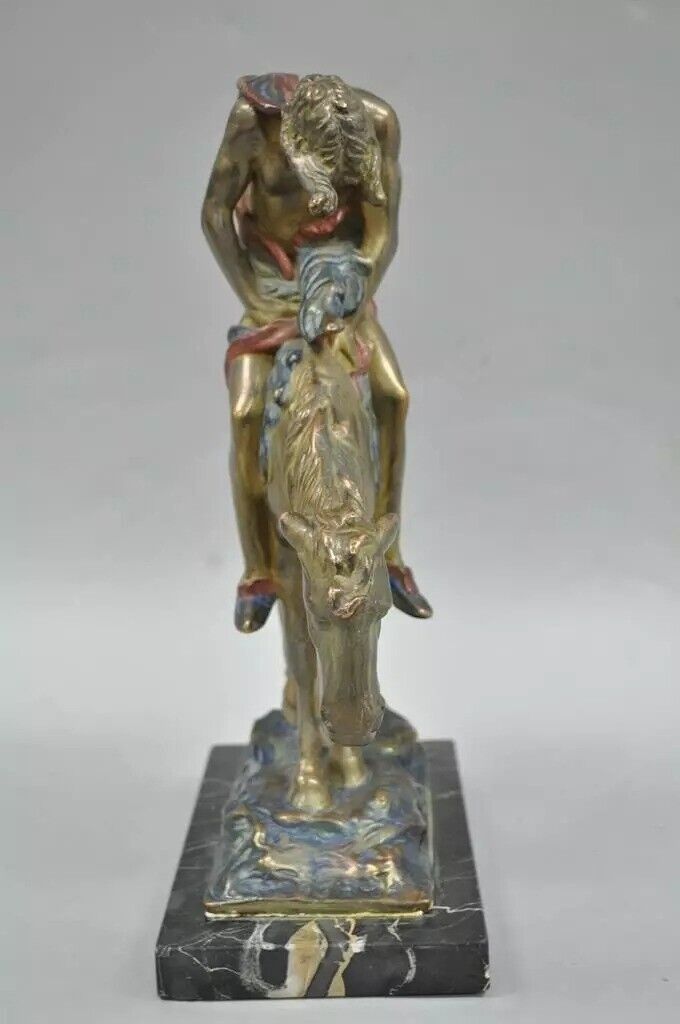 Austrian Cold Painted Bronze End of The Trail Sculpture after James Fraser