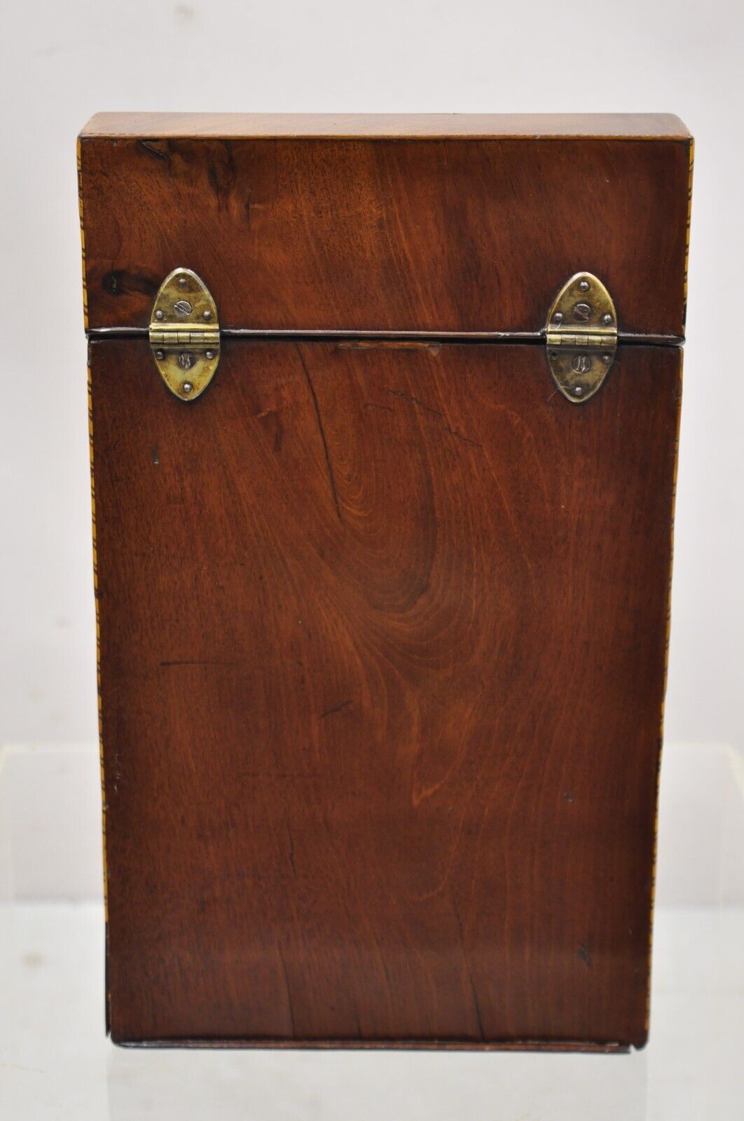Antique Mahogany George III Georgian Antique Inlaid Knife Box