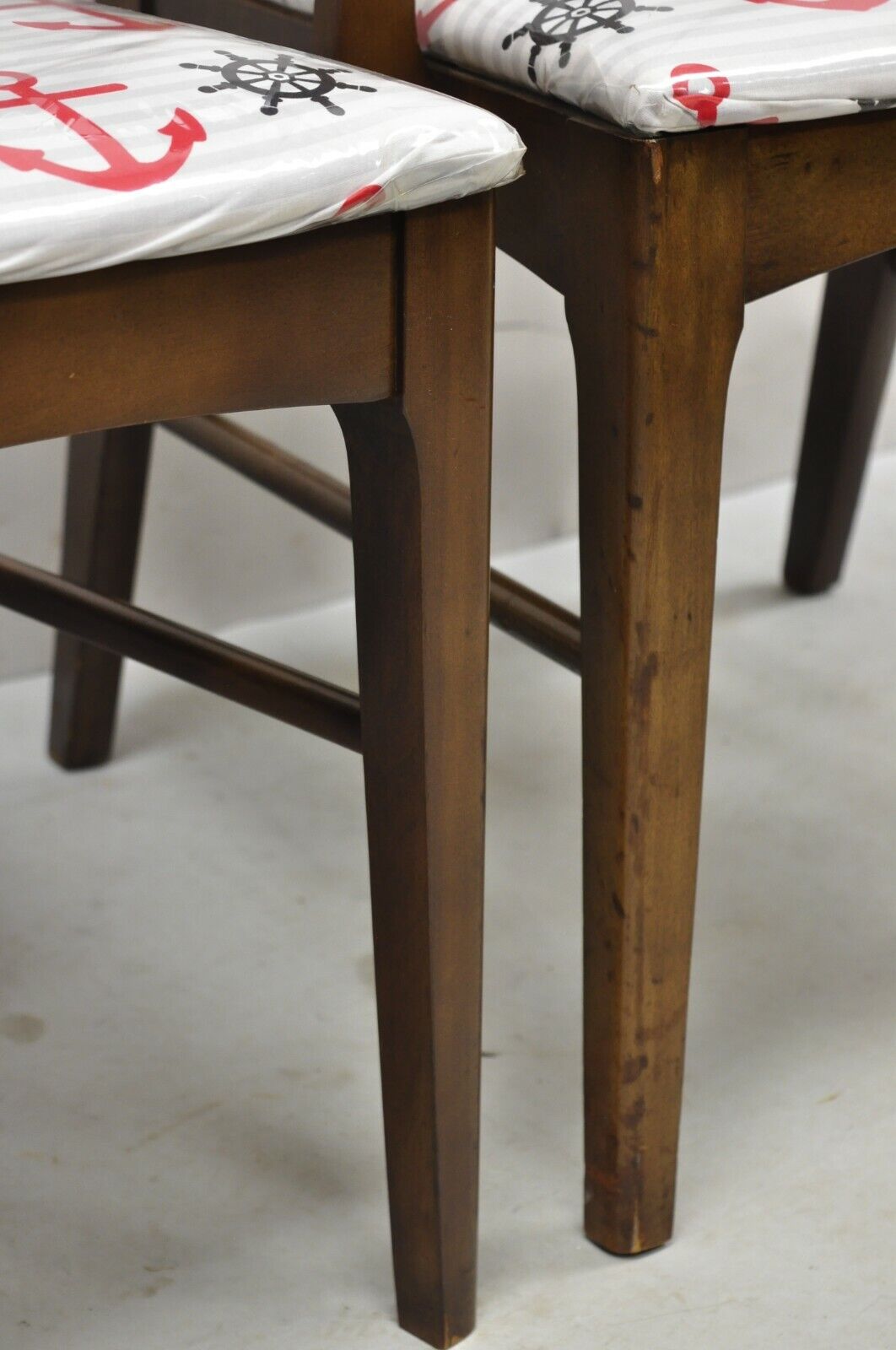 Vintage Mid Century Modern Walnut Dining Room Chairs - Set of 6