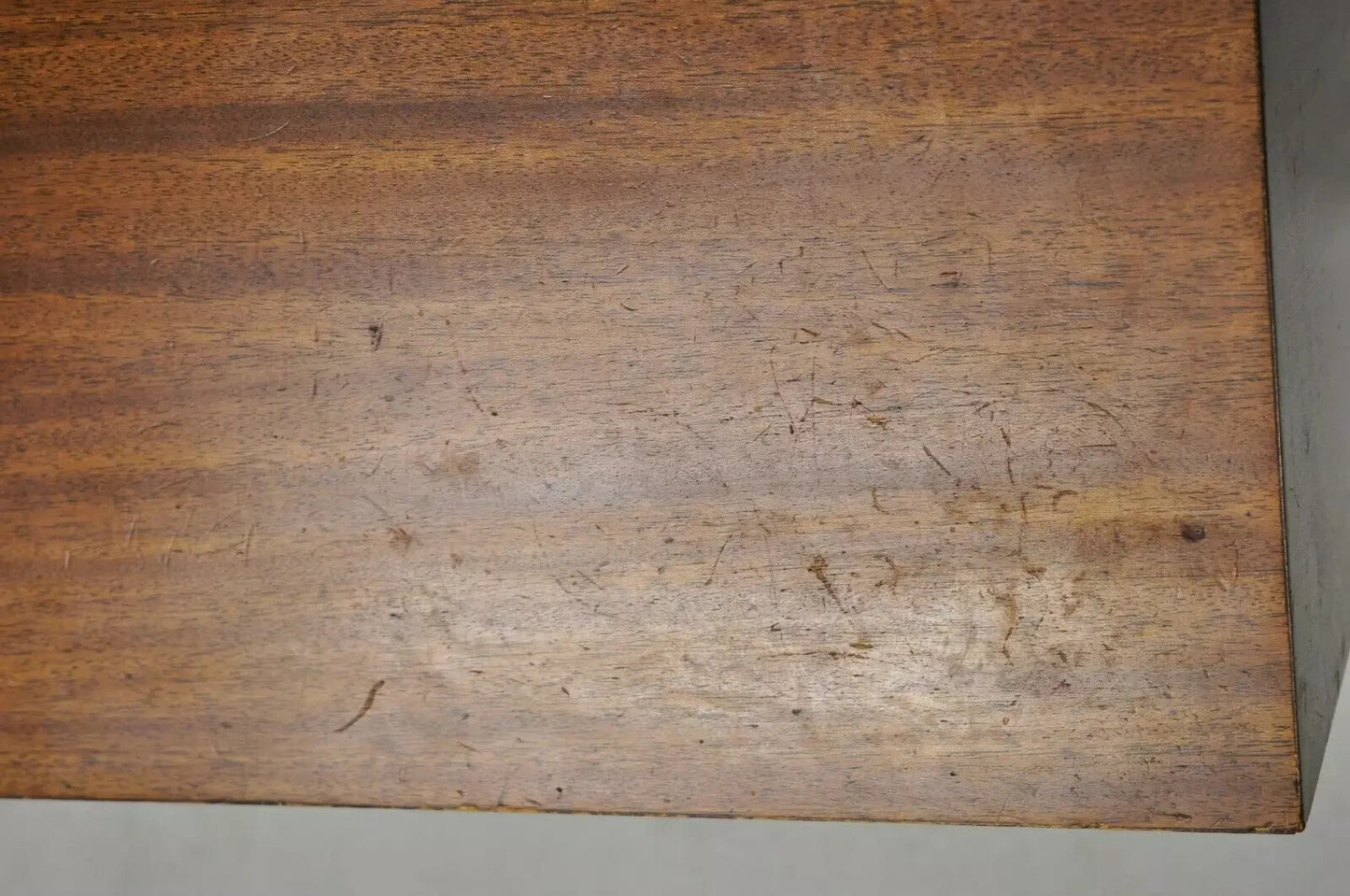 Vintage Mid Century Modern Walnut Double Pedestal Base Nightstand Bedside Table