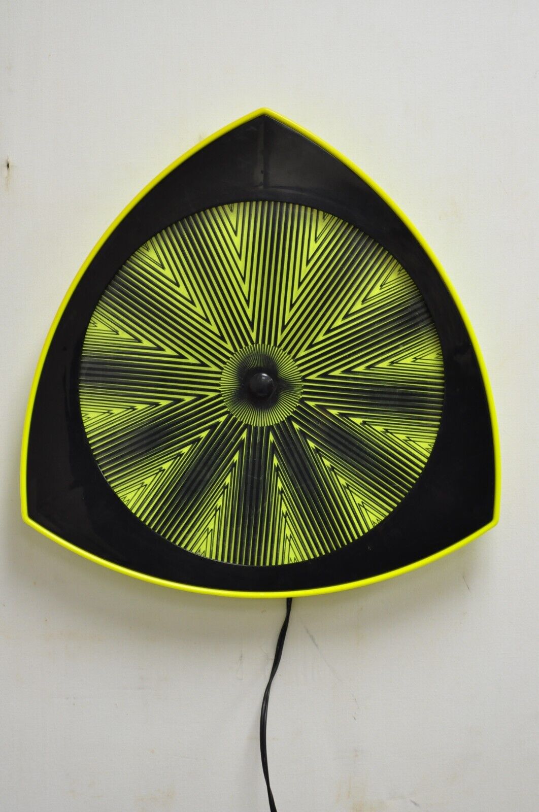 Vintage 1996 Rabbit Tanaka Lumaseries CyberSpace Neon Green Kinetic Wall Art (B)