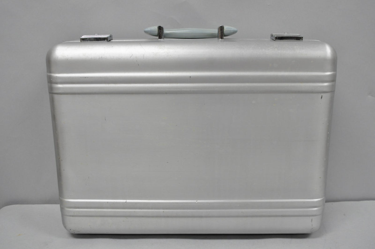 Vintage Art Deco Tokyo Japan Aluminum Hard Shell Suitcase Briefcase