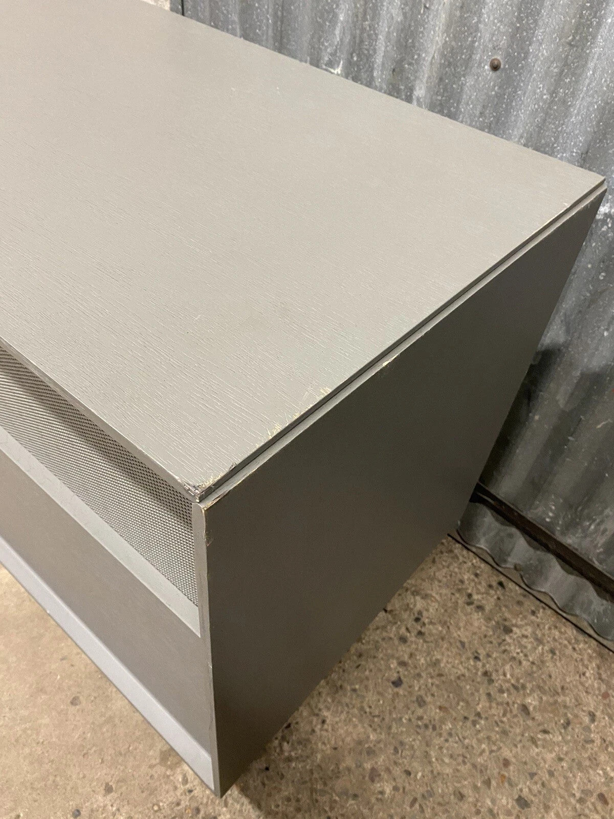 "Dang" by Blu Dot 2 Door 2 Drawer Grey Media Stand Console Credenza Cabinet