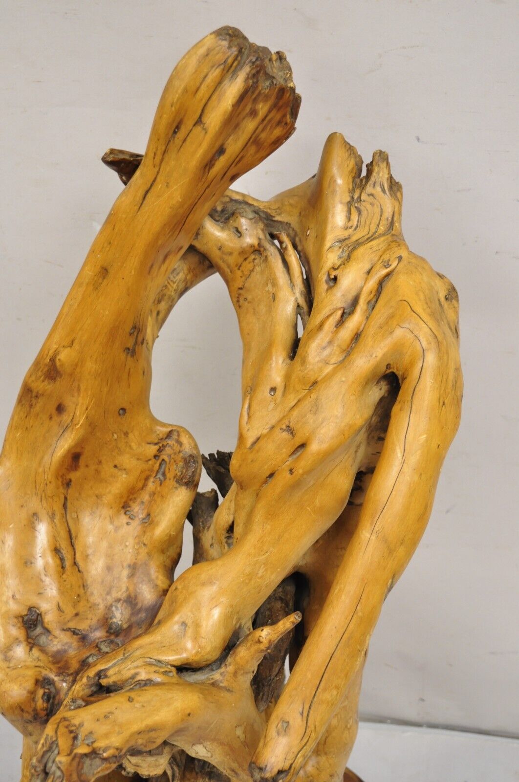 Vintage Mid Century Modern Large Teak Root Driftwood Abstract Statue Sculpture