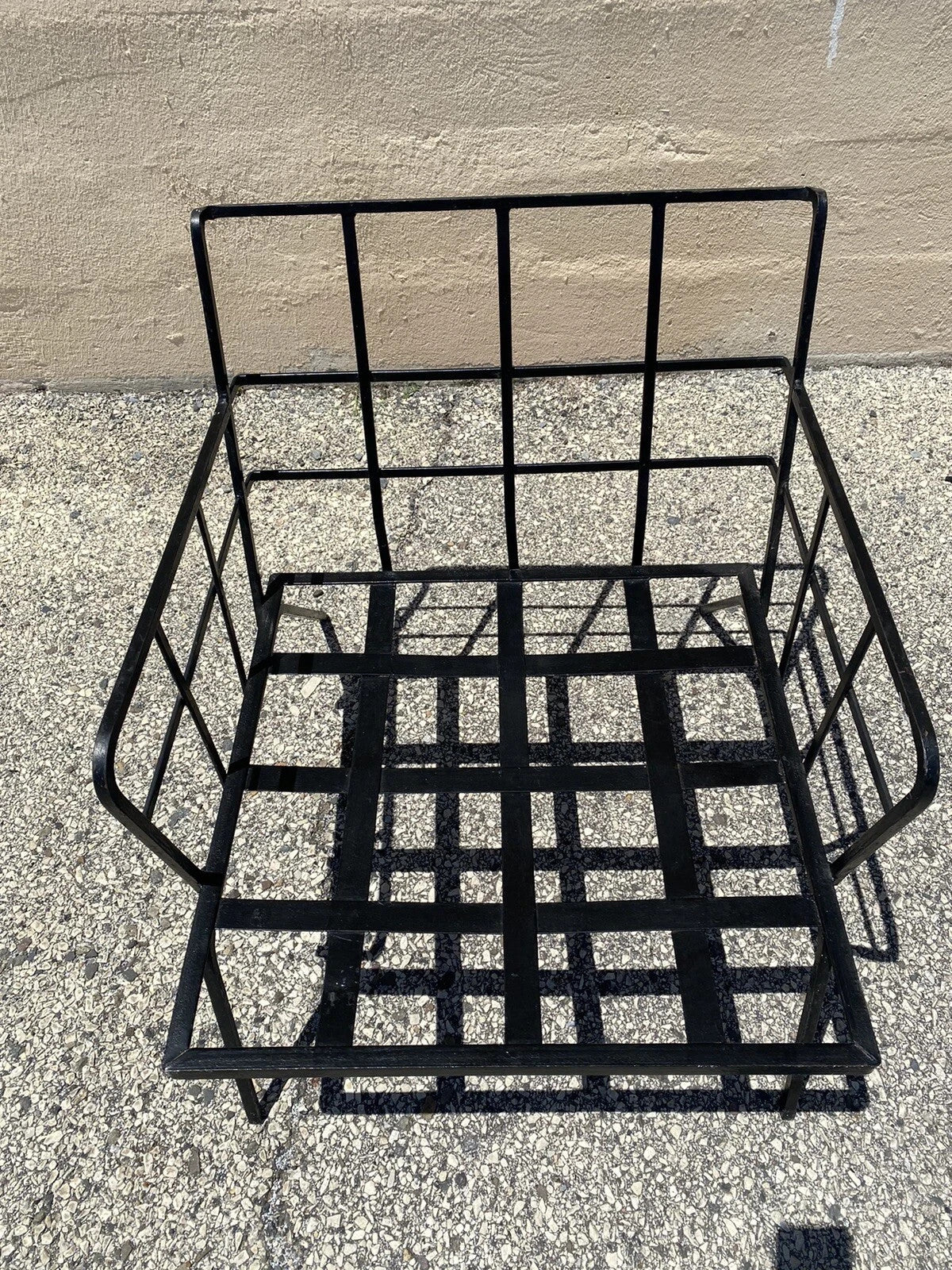 Vintage Mid Century Modern Wrought Iron Arthur Umanoff Style Lounge Chair