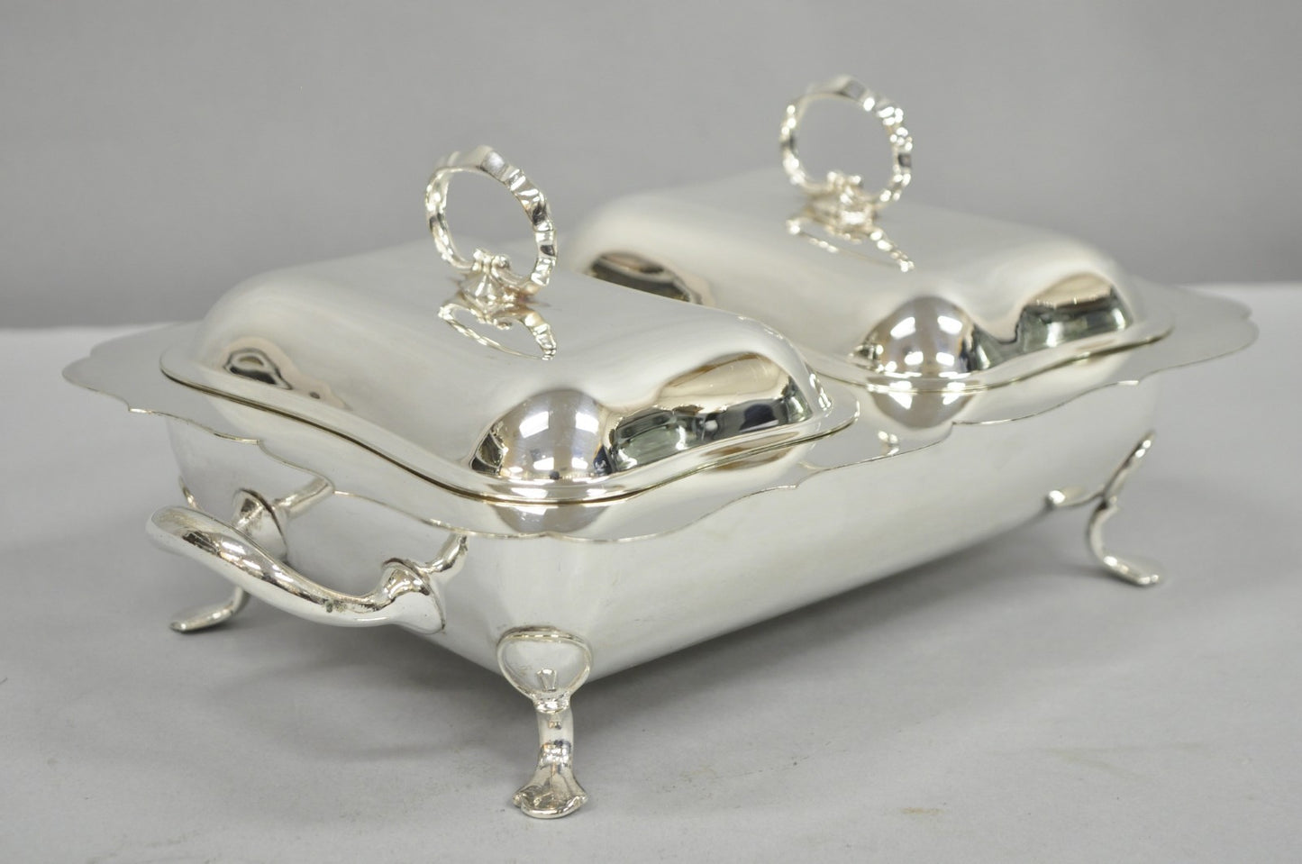 English Regency Double Rectangular Small Chafing Dish by Alexander Clark, London