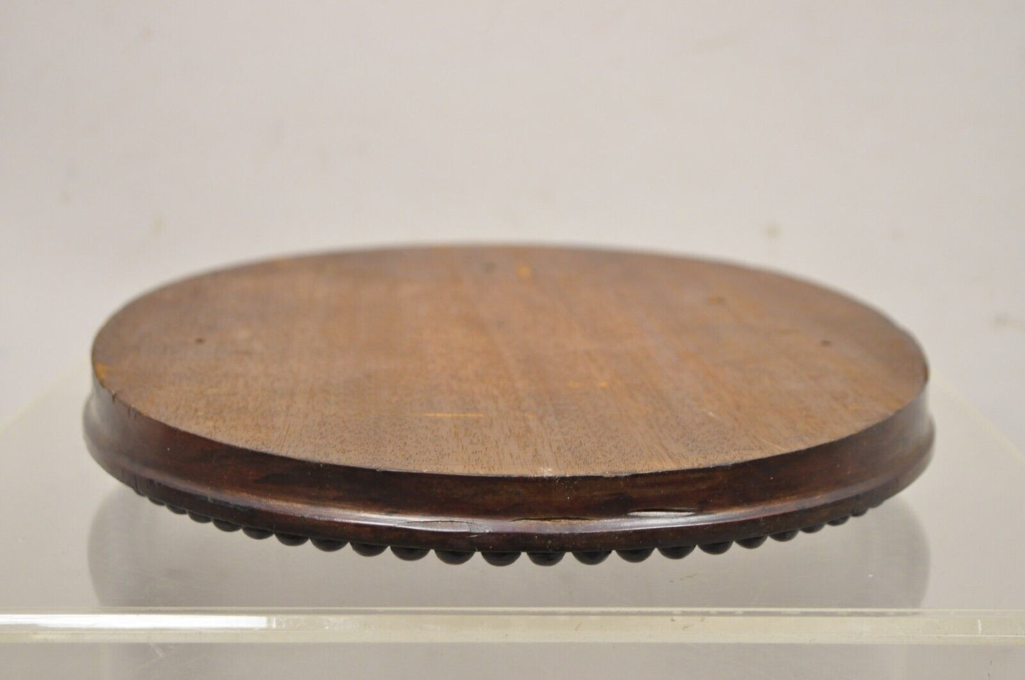 Antique Classical Oval Carved Mahogany Figural Goddess Wall Sculpture Plaque