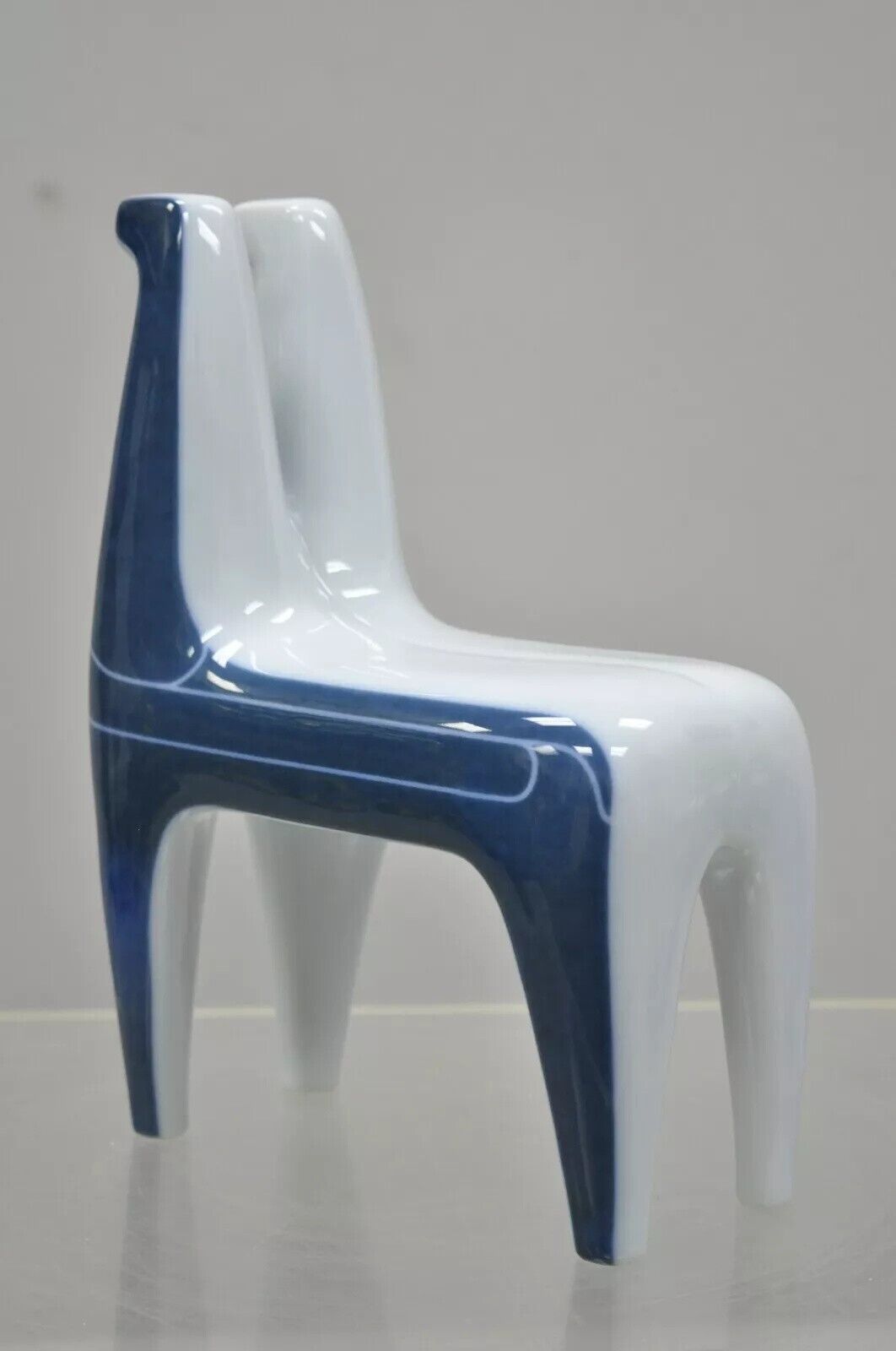 Agnethe Jorgensen for B&G Bing and Grondahl Porcelain Double Horse Statue Figure